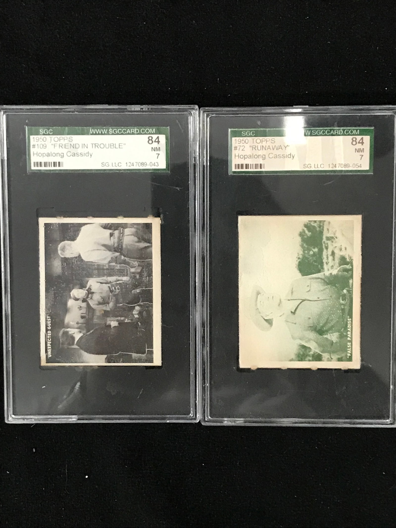 SGC GRADED 1950 HOPALONG CASSIDY CARD LOT: Prices are in Canadian dollars