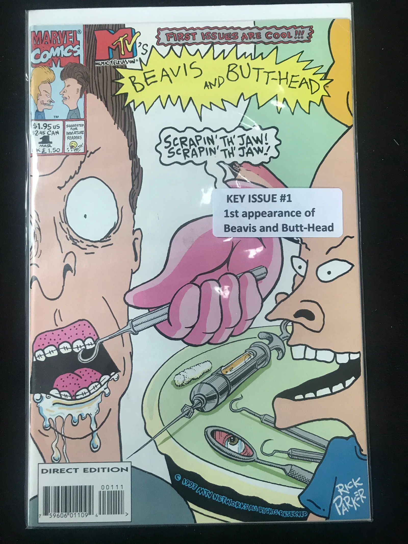 MARVEL COMICS BEAVIS AND BUTTHEAD NO.1 COMIC BOOK (1 of 1)