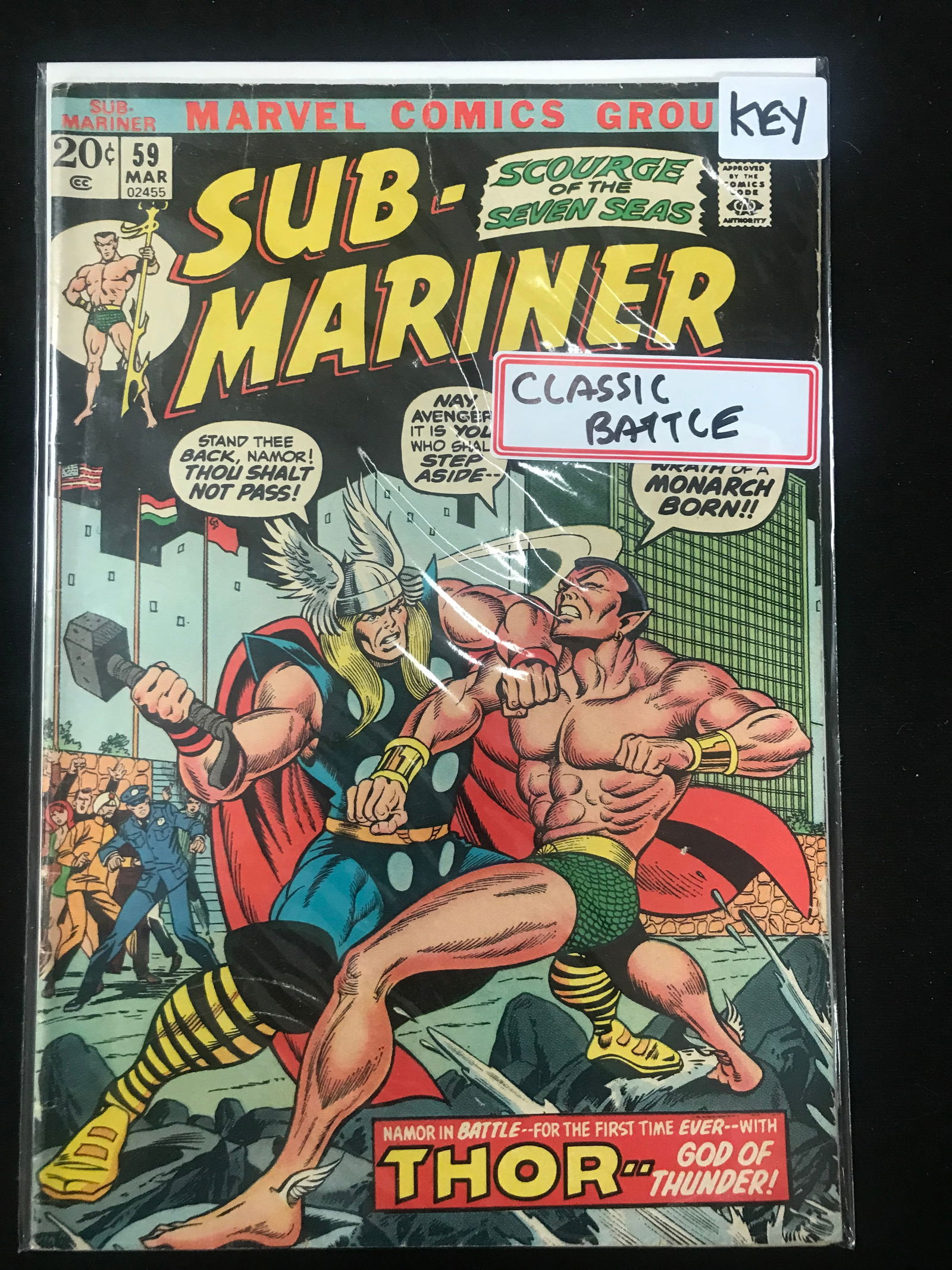 MARVEL COMICS SUB-MARINER NO.59 (CLASSIC BATTLE) (1 of 1)