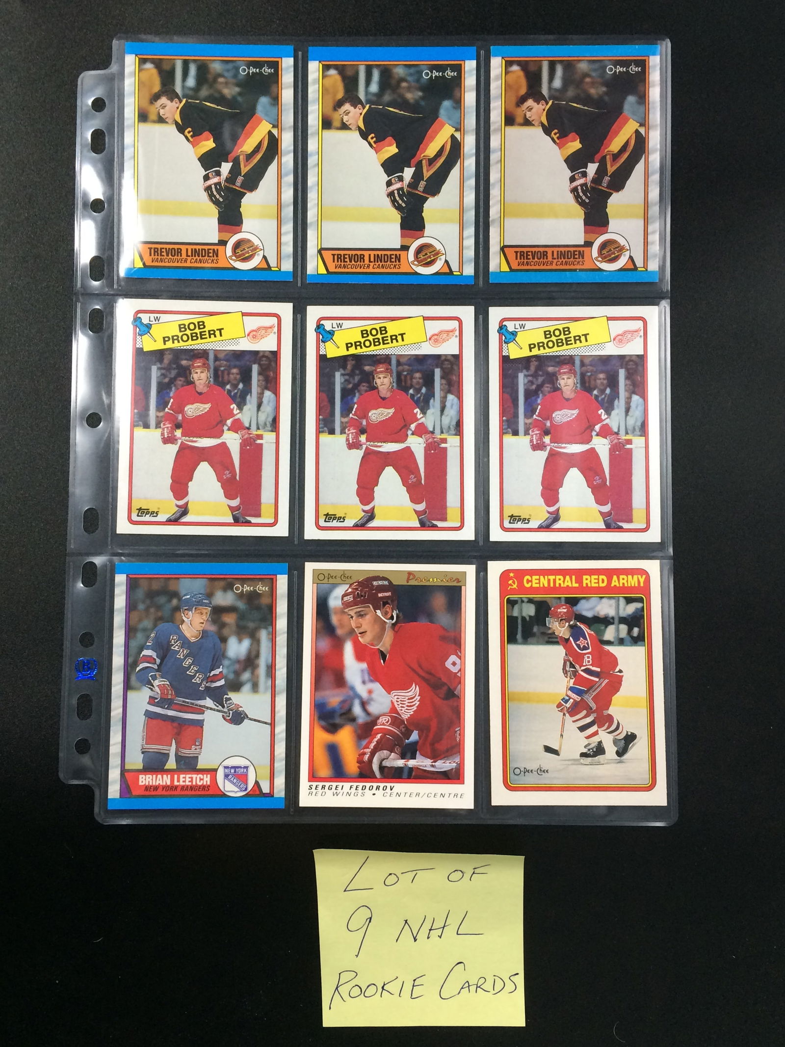 LOT OF 9 NHL ROOKIE CARDS STAR PLAYERS (1 of 2)