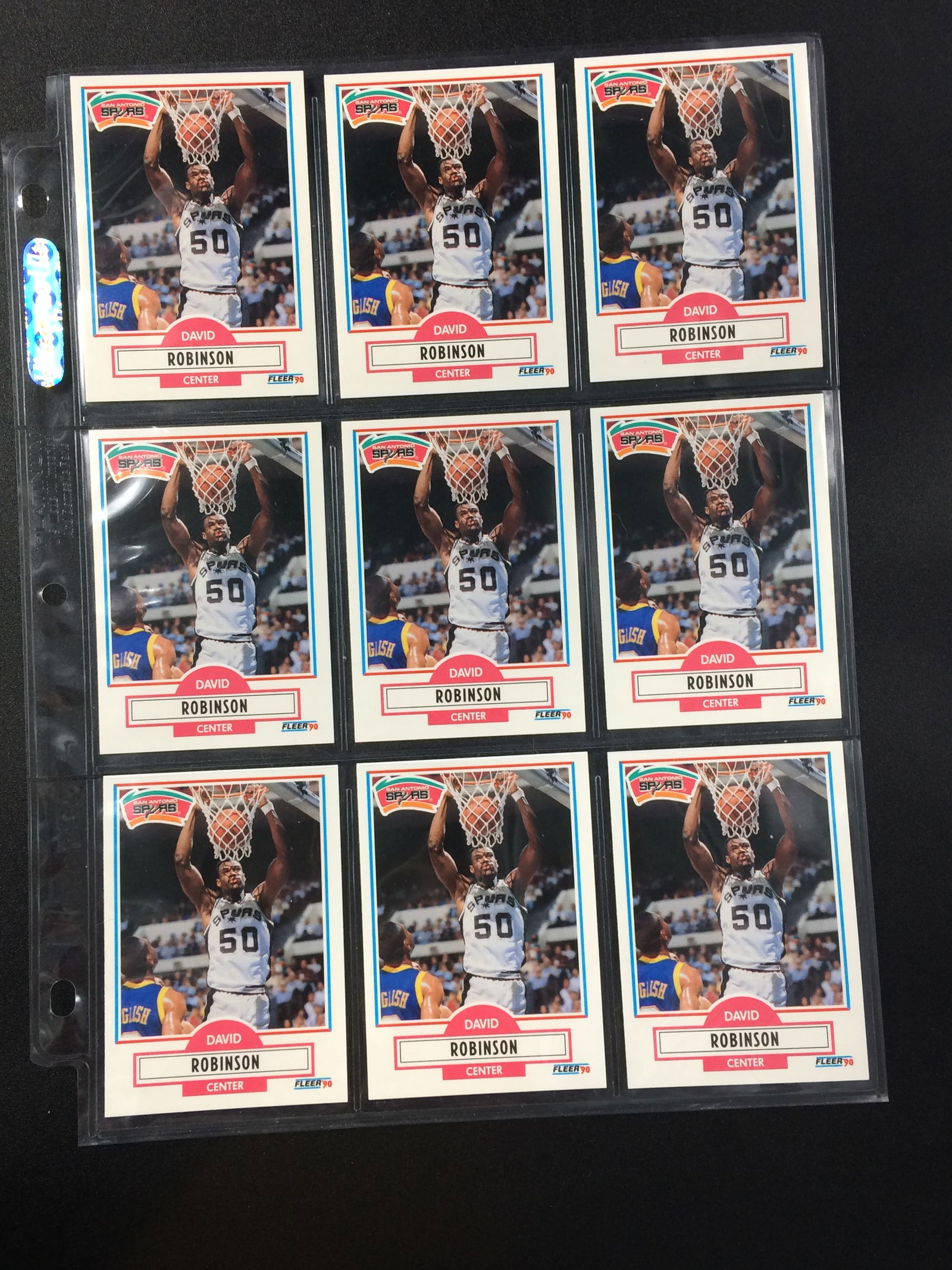 LOT OF 9 NBA ROOKIE CARDS DAVID ROBINSON (1 of 2)