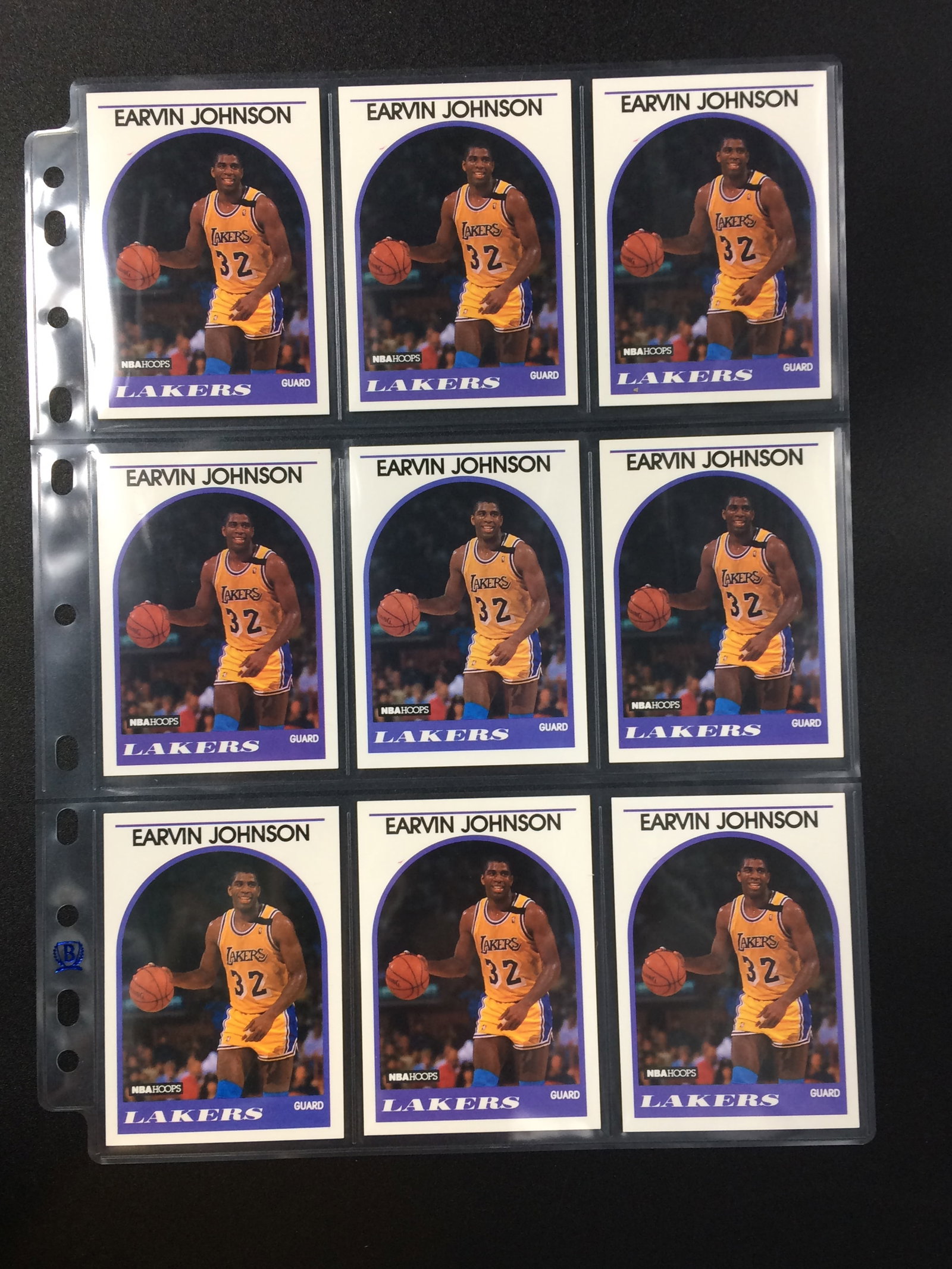 LOT OF 9 NBA CARDS MAGIC JOHNSON: Prices are in Canadian dollars