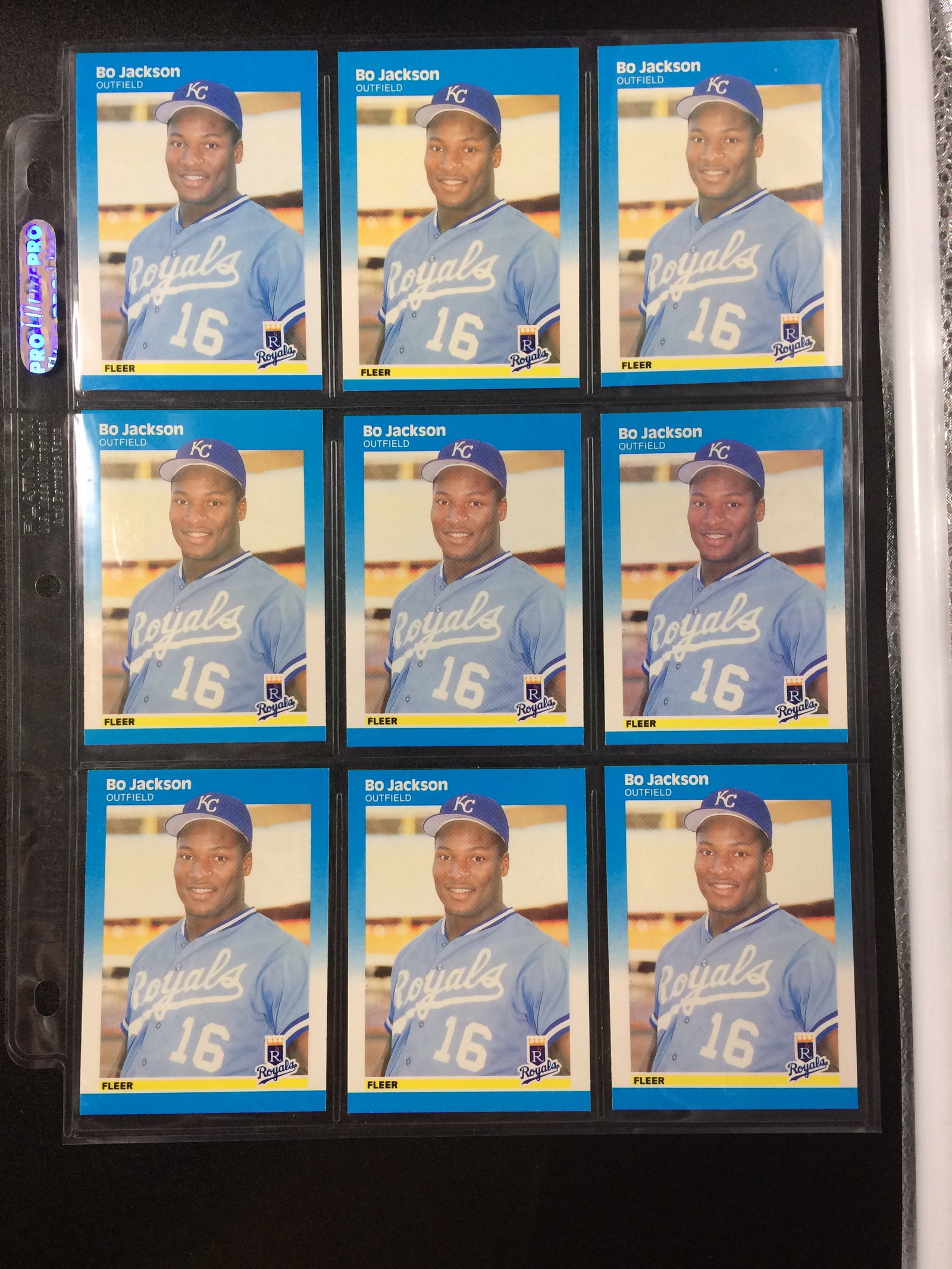 LOT OF BO JACKSON STAR CARDS: Prices are in Canadian dollars