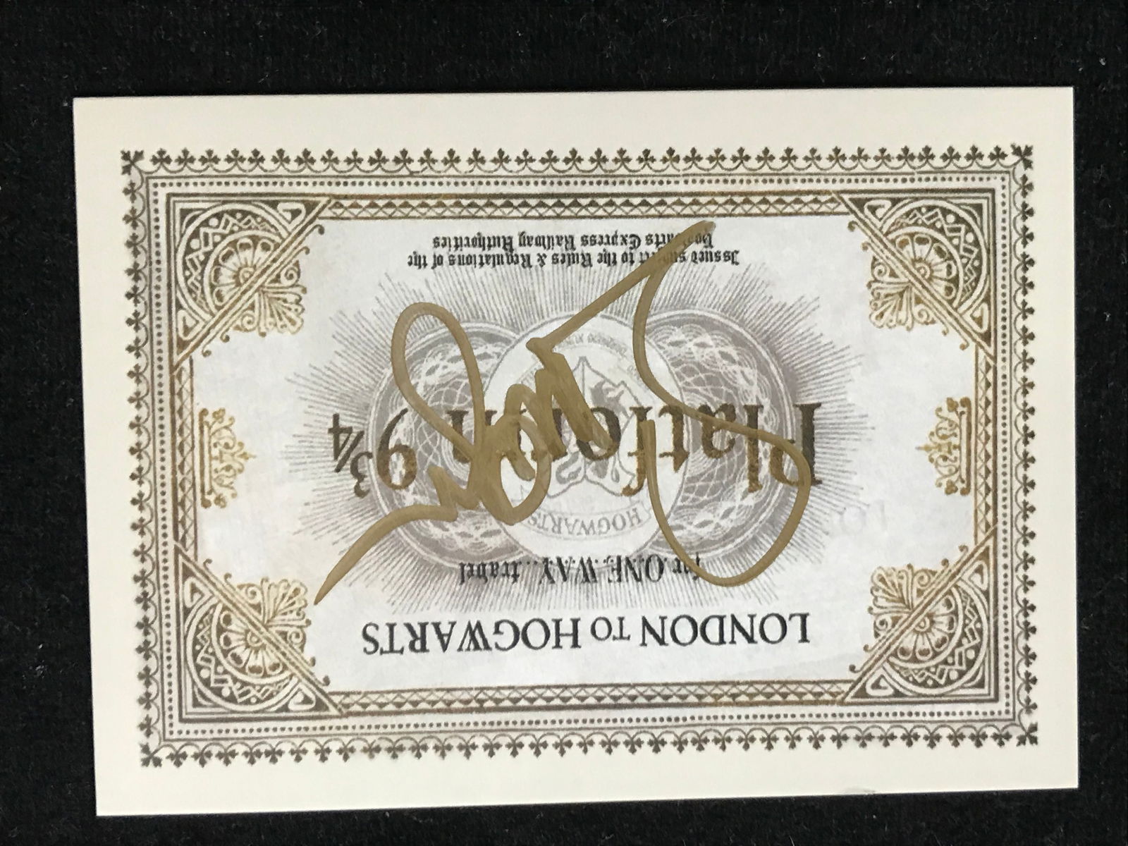 EMMA WATSON SIGNED HOGWARTS TRAIN TICKET (RA COA) (1 of 2)