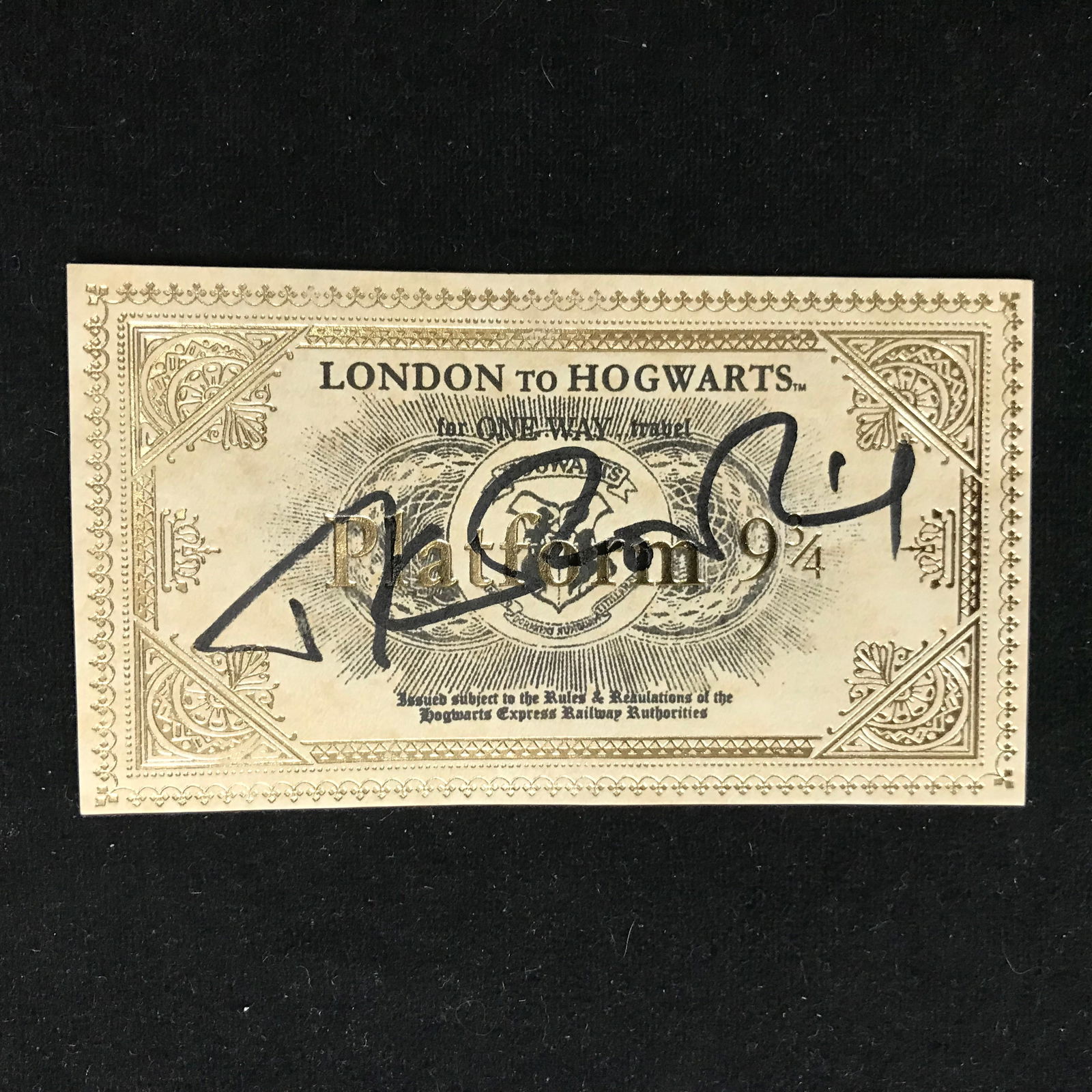 J.K ROWLINGS  SIGNED HOGWARTS TRAIN TICKET (RA COA) (1 of 2)
