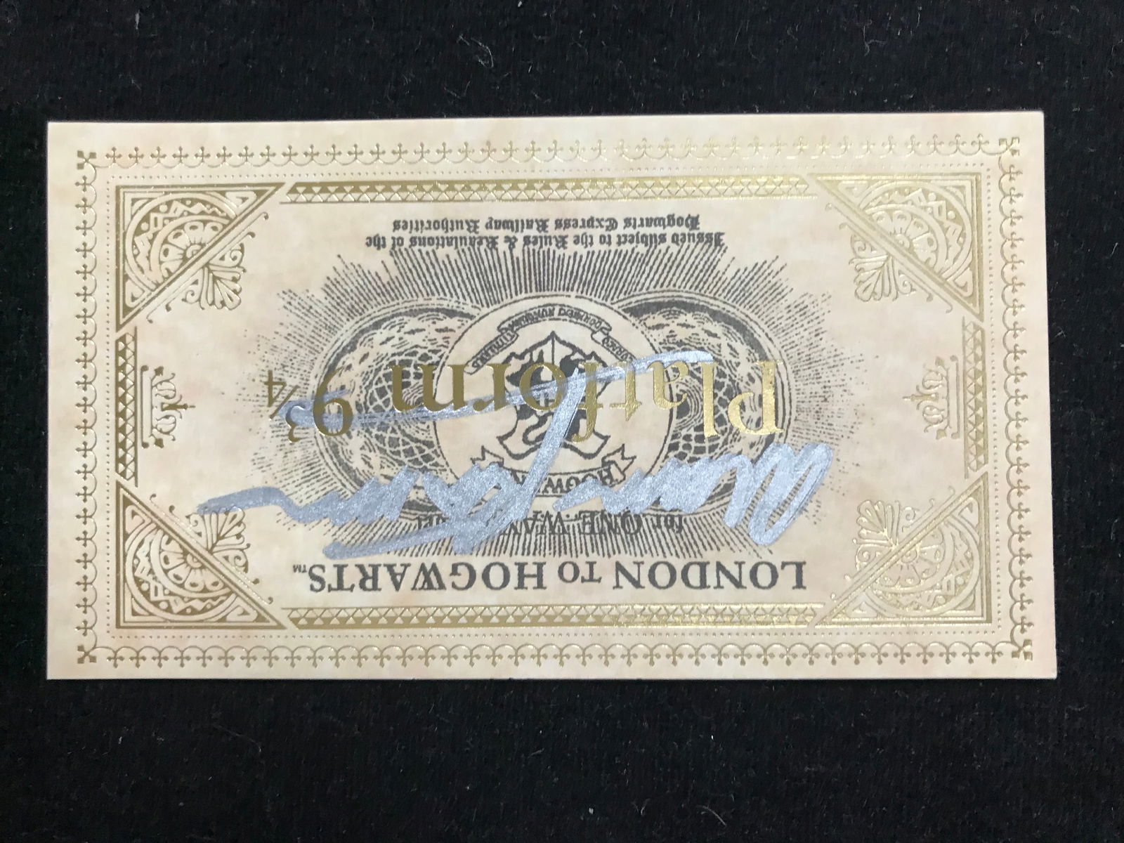 ALAN RICKMAN  SIGNED HOGWARTS TRAIN TICKET (RA COA) (1 of 2)