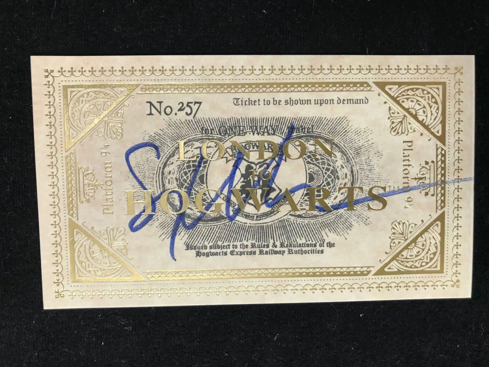 GARY OLDMAN  SIGNED HOGWARTS TRAIN TICKET (RA COA) (1 of 2)