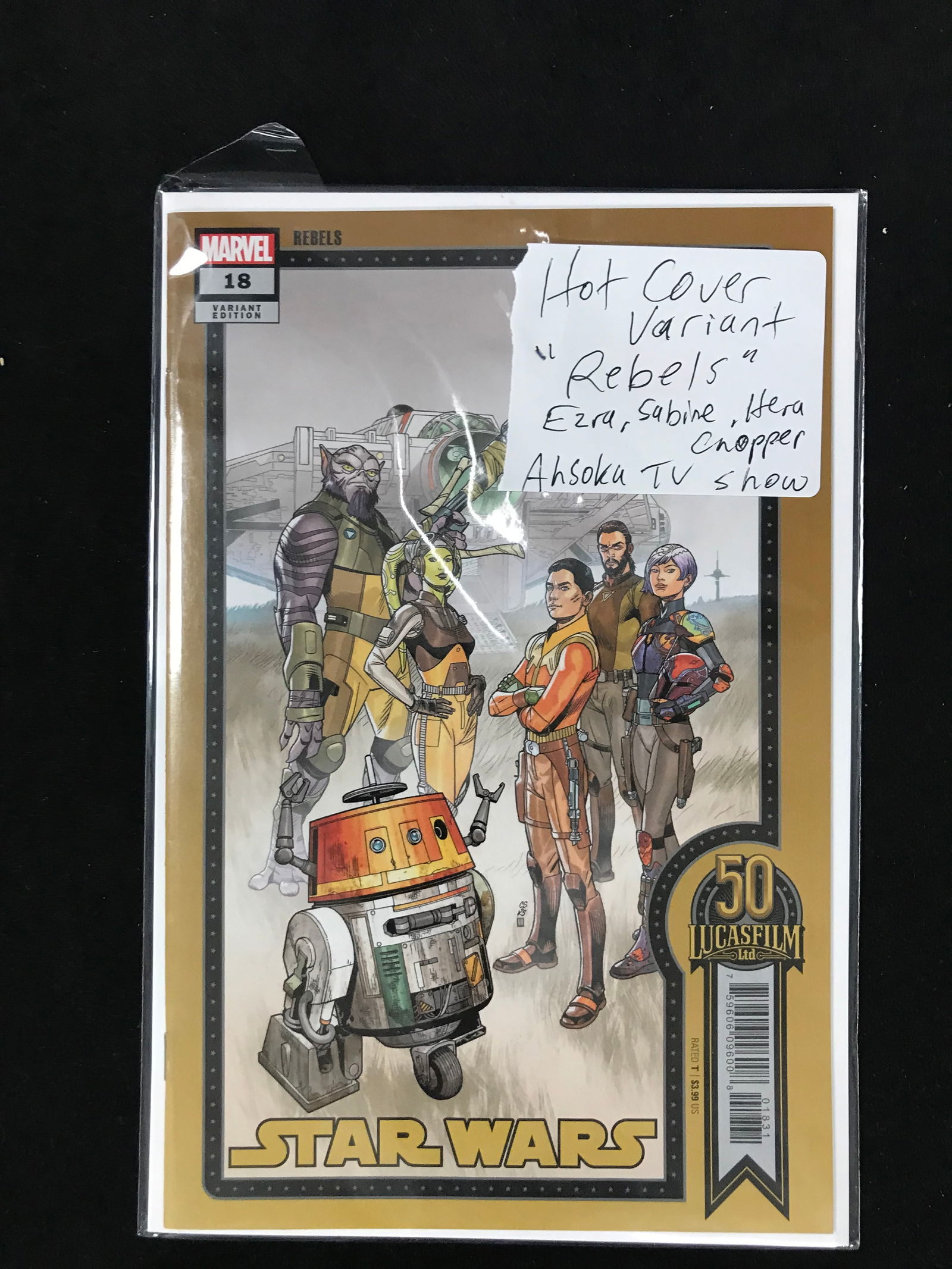 MARVEL COMICS STAR WARS NO.16 VARIANT ISSUE (ASHOKA TV SHOW) (1 of 1)
