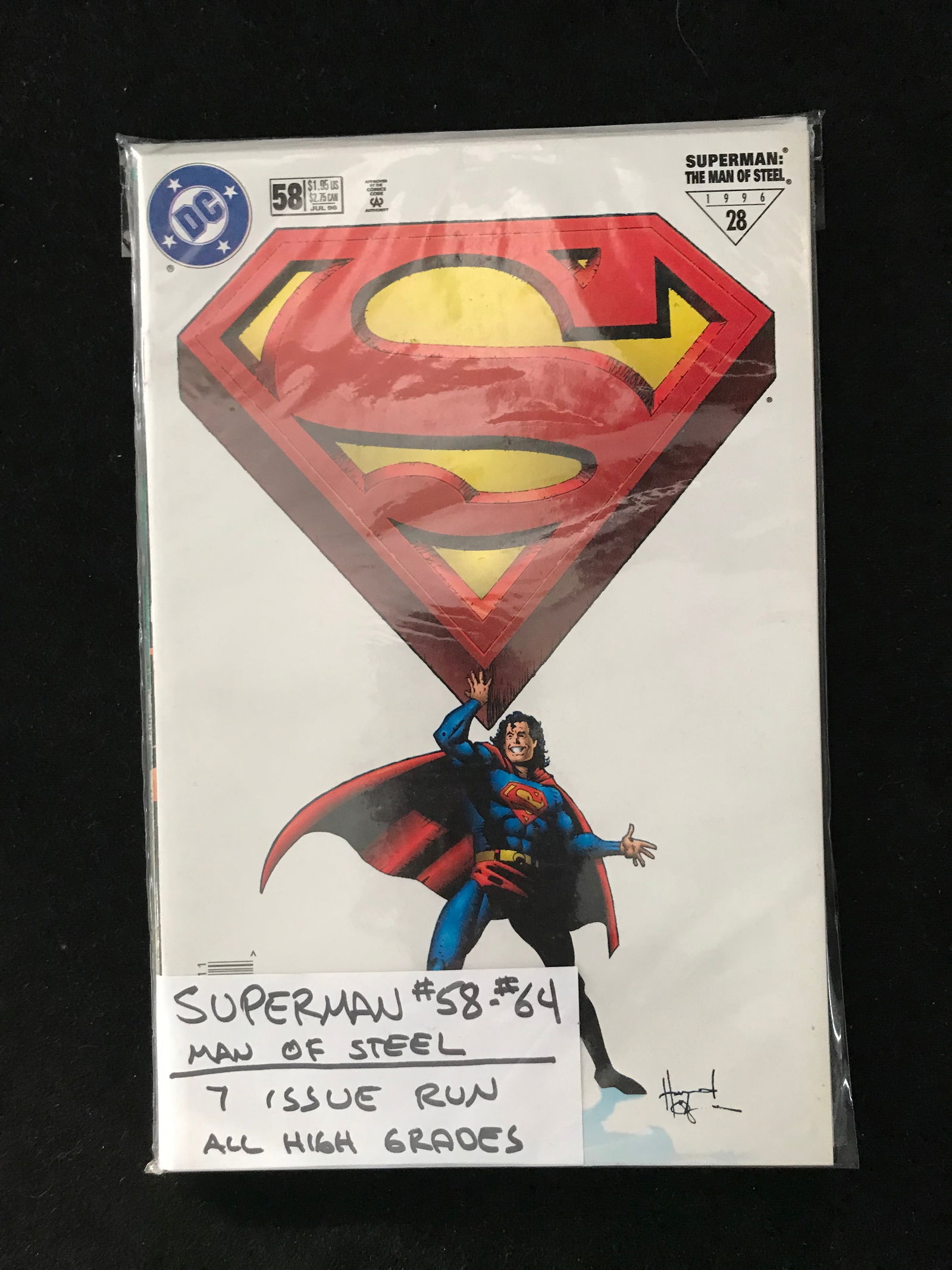 DC COMICS NO.58-64 SUPERMAN MAN OF STEEL (7 ISSUE RUN) (1 of 1)
