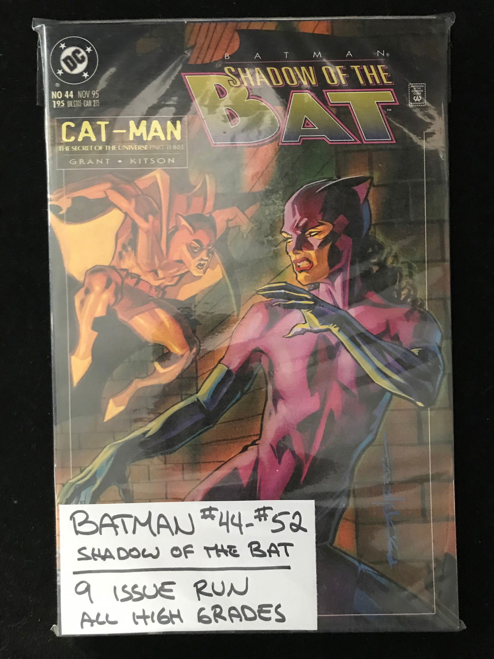 DC COMICS NO.44-52 BATMAN SHADOW OF THE BAT (9 ISSUE RUN) (1 of 1)