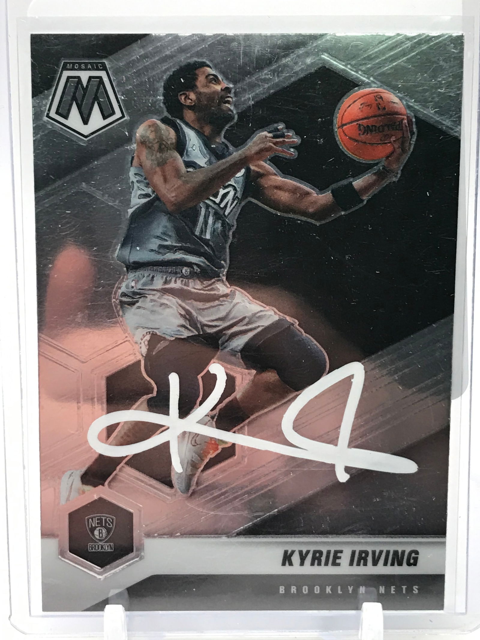 2020-21 PANINI MOSAIC KYRIE IRVING AUTO COAPROS COA (1 of 2)