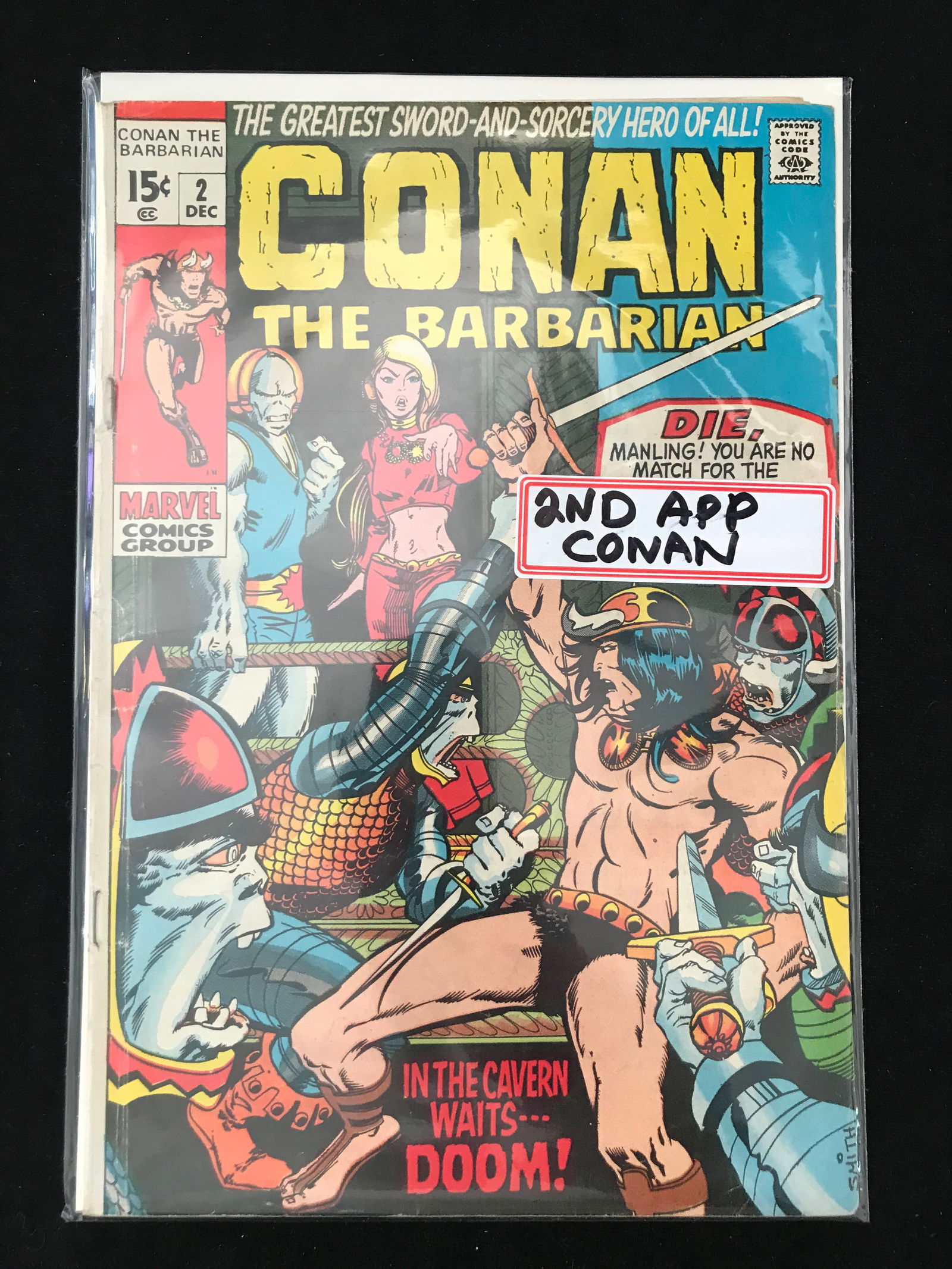 MARVEL COMICS NO.2 CONAN THE BARBARIAN (2ND APP CONAN) (1 of 1)