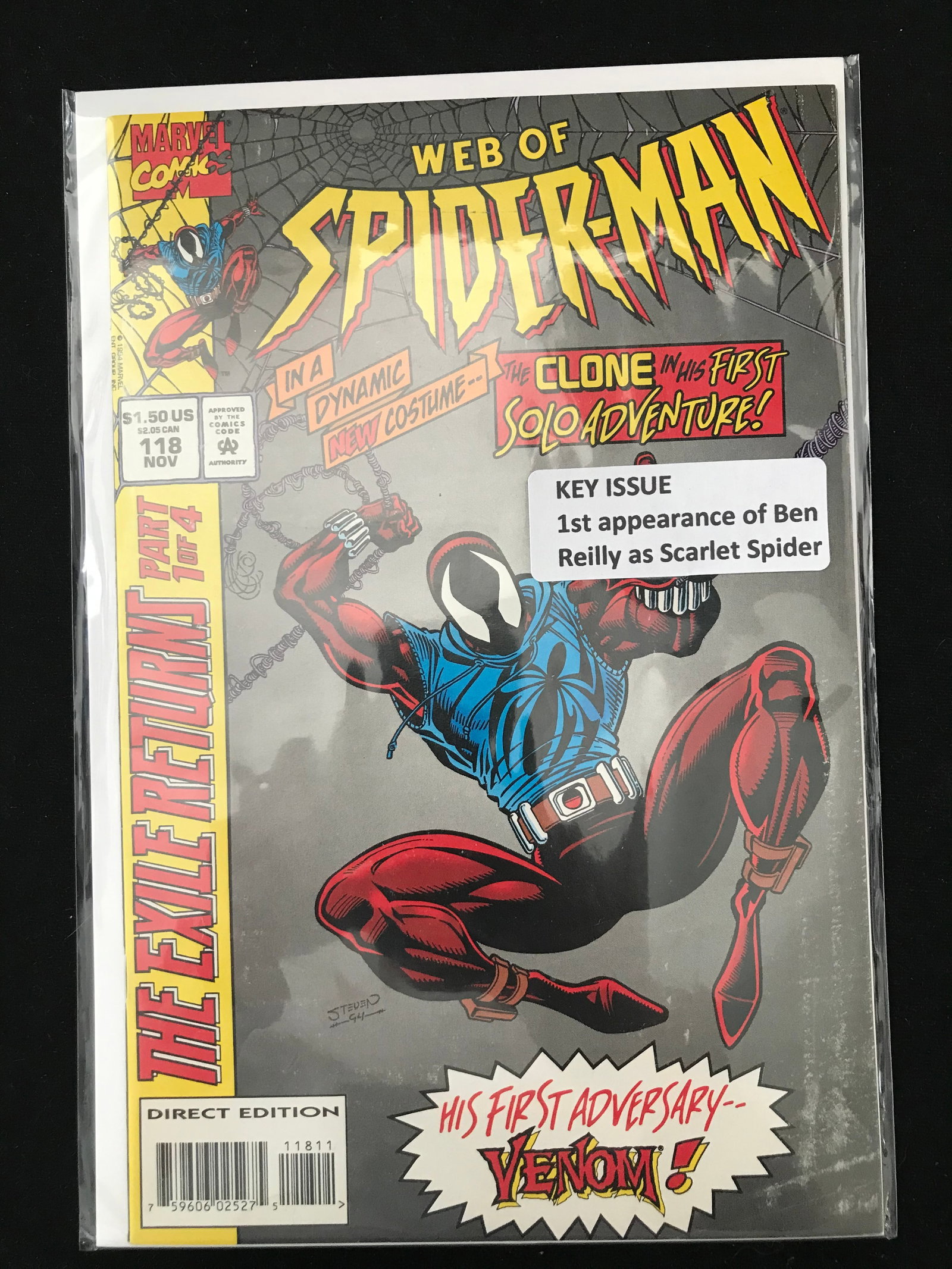MARVEL COMICS WEB OF SPIDER-MAN NO. 118 (1ST APP. BEN REILY): Prices are in Canadian dollars