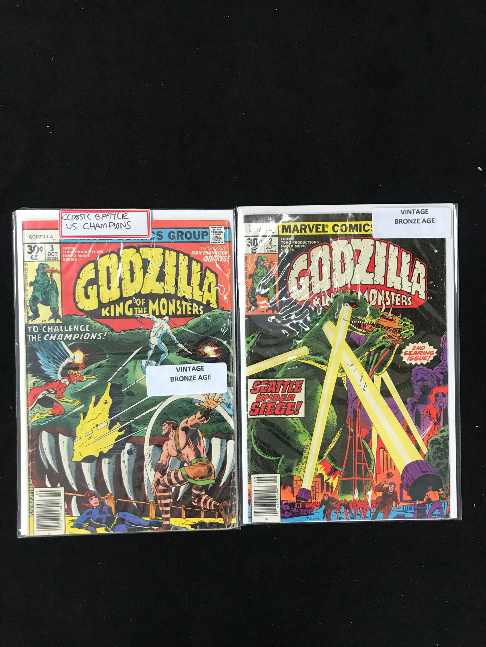 MARVEL COMICS GODZILLA NO. 2 AND 3 COMIC LOT (1 of 1)