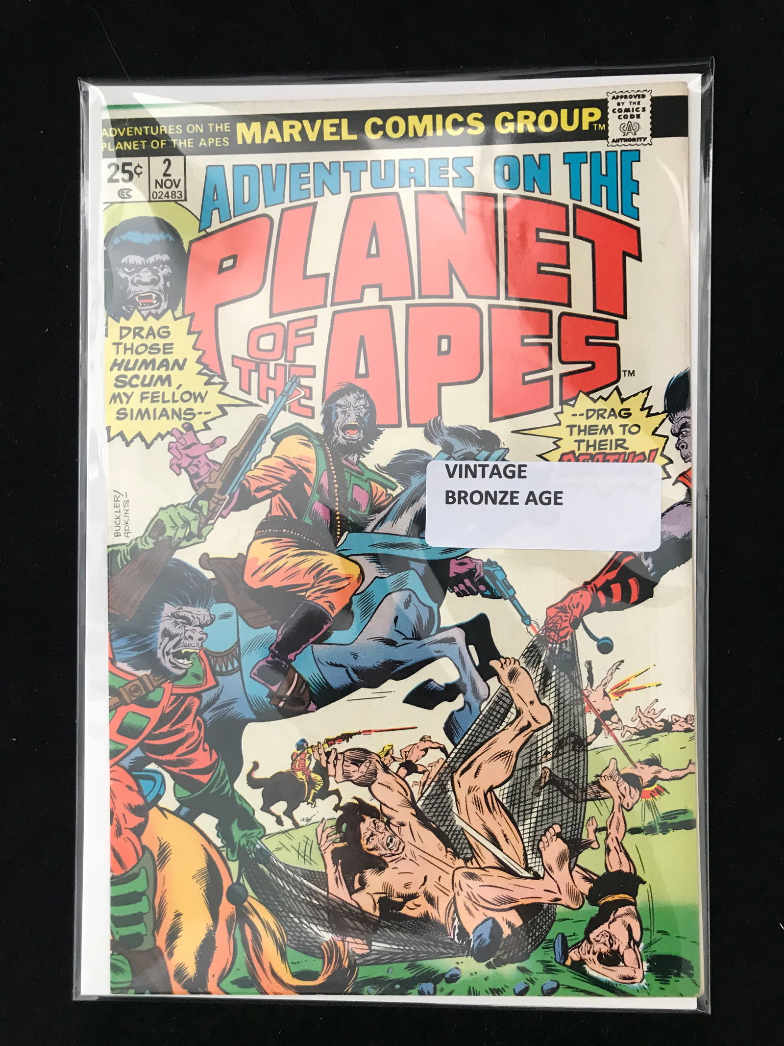 MARVEL COMICS NO.2 ADVENTURES ON THE PLANET OF THE APES (VINTAGE BRONZE AGE) (1 of 1)