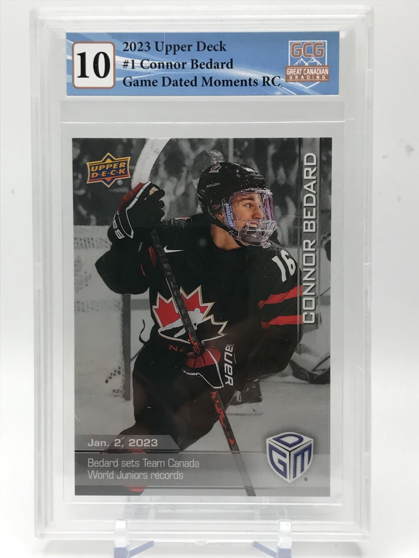 2023 UPPER DECK GAME DATED MOMENTS CONNOR BEDARD RC SILVER EDITION (GCG 10): 1