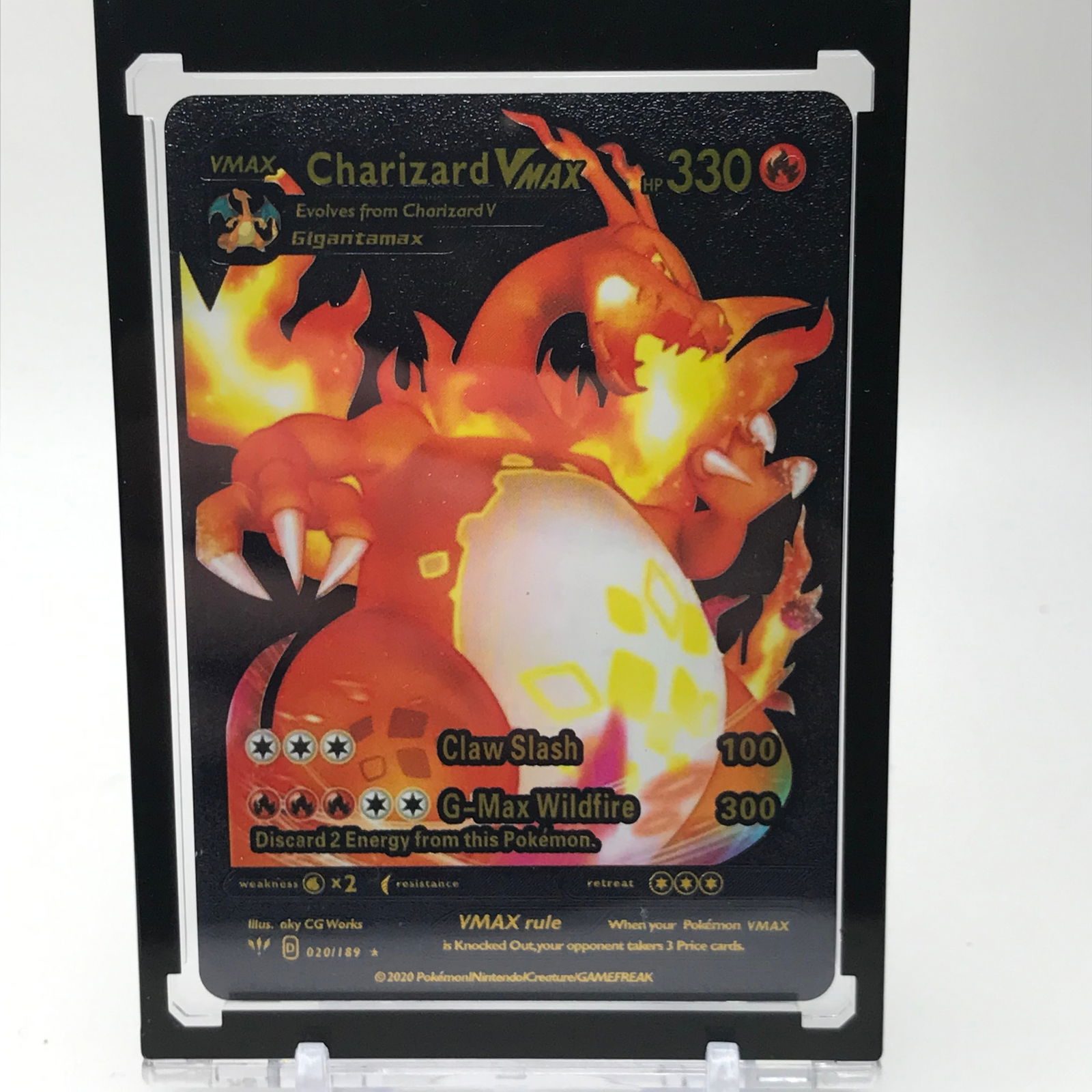 2022 POKEMON BLACK FOIL CHARIZARD VMAX (1 of 1)