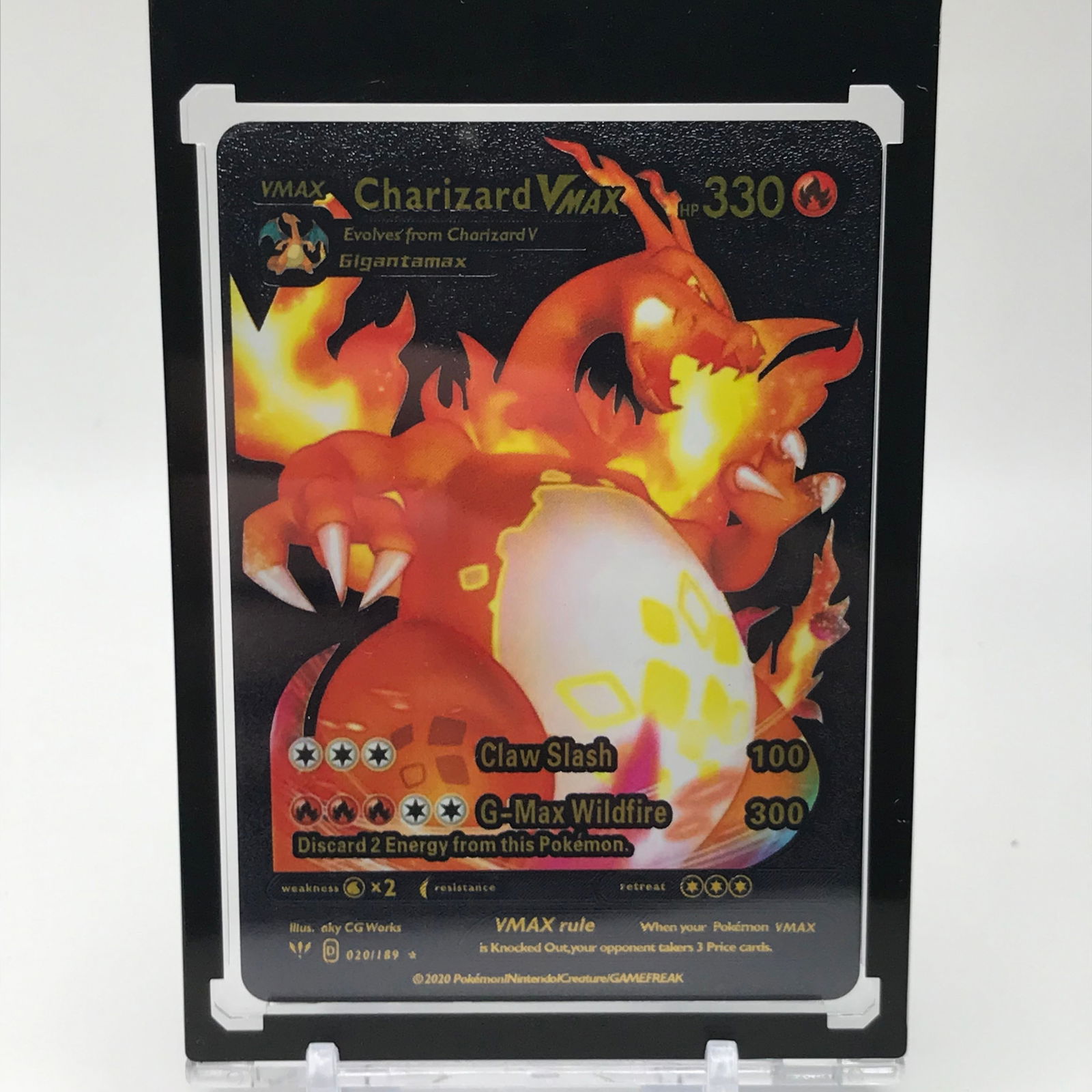 2020 POKEMON BLACK FOIL CHARIZRD VMAX (1 of 1)
