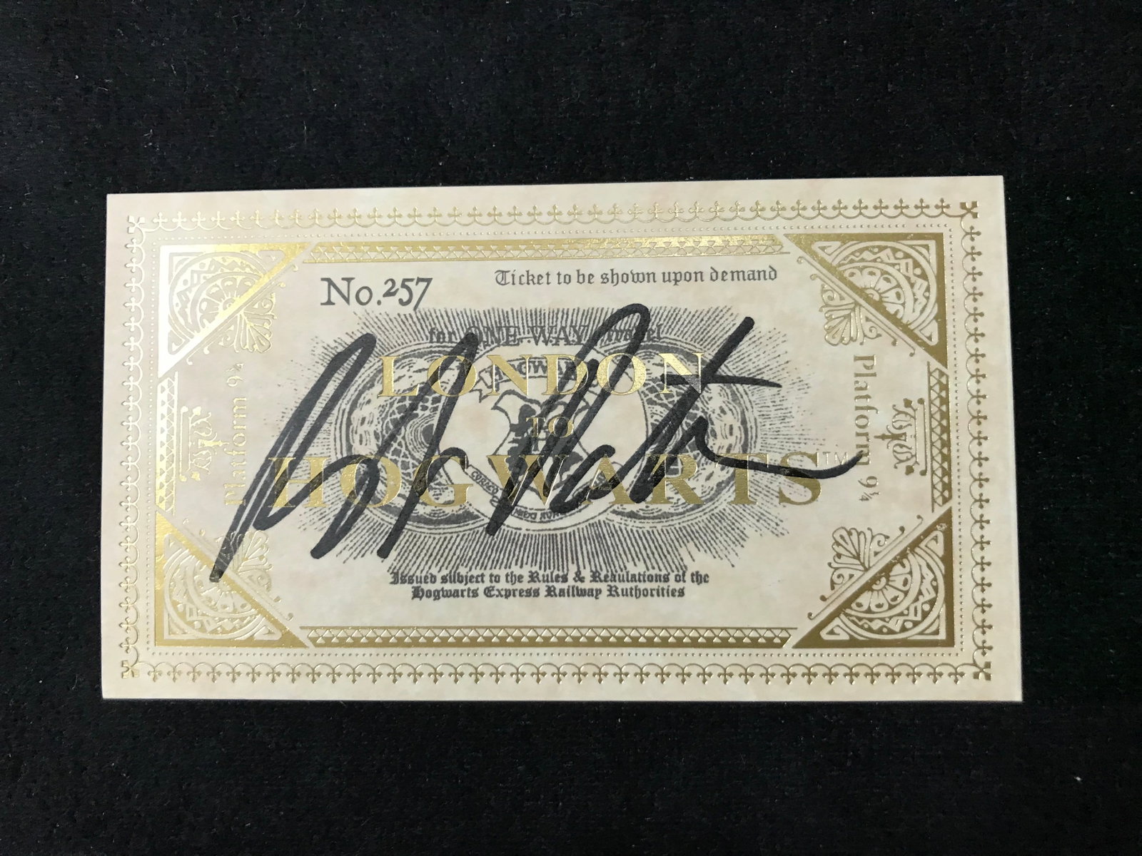 ROBERT PATTINSON AUTOGRAPHED TRAIN TICKET RA COA: Prices are in Canadian dollars
