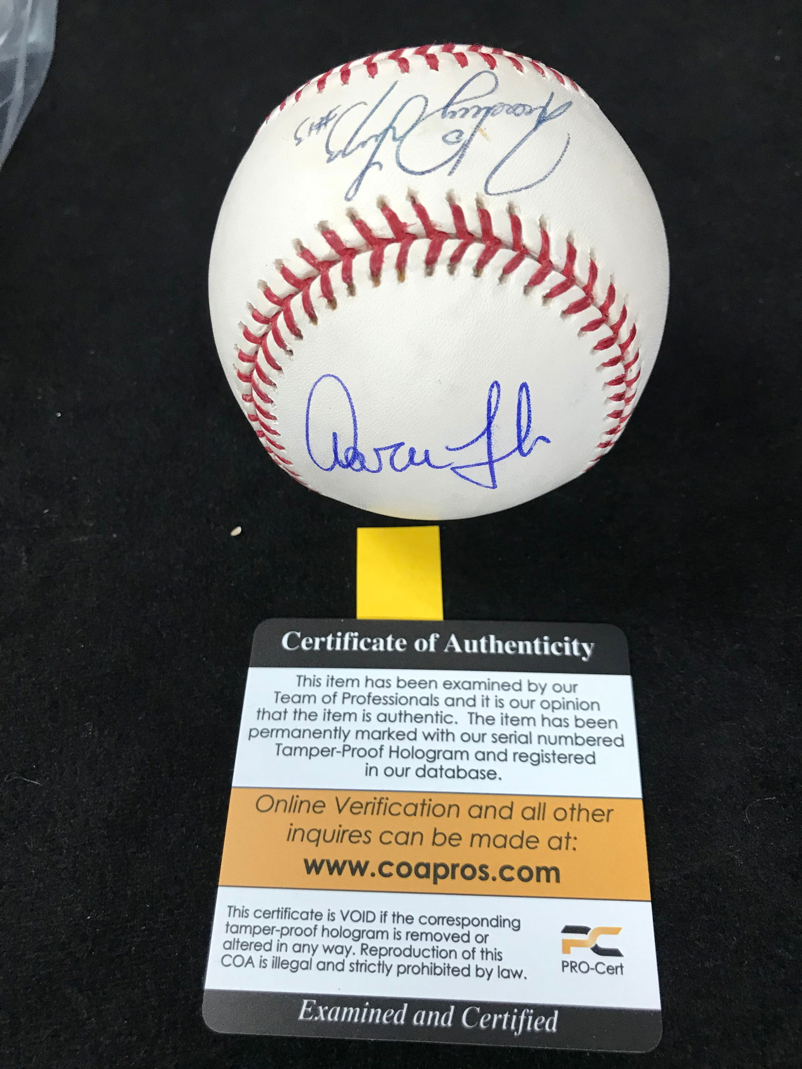 AARON JUDGE SIGNED RAWLINGS BASEBALL (PRO CERT COA) (1 of 3)