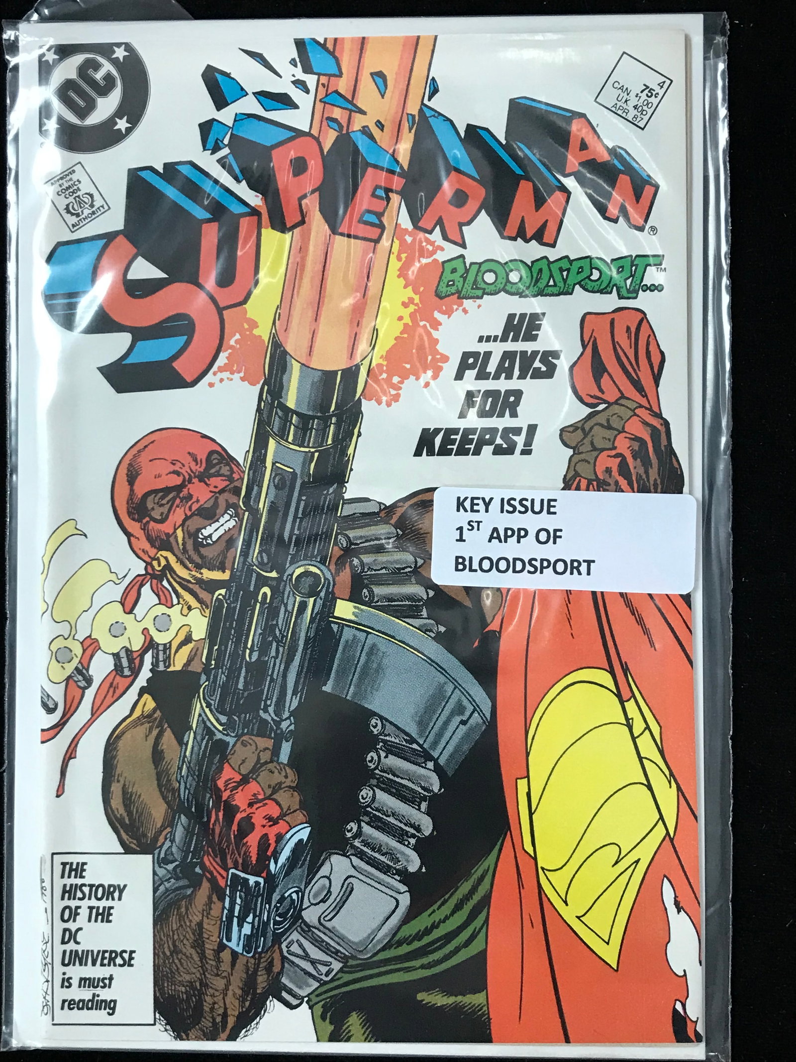 DC COMICD NO. 4 SUPERMAN (1ST APP BLOODSPORT): Prices are in Canadian dollars