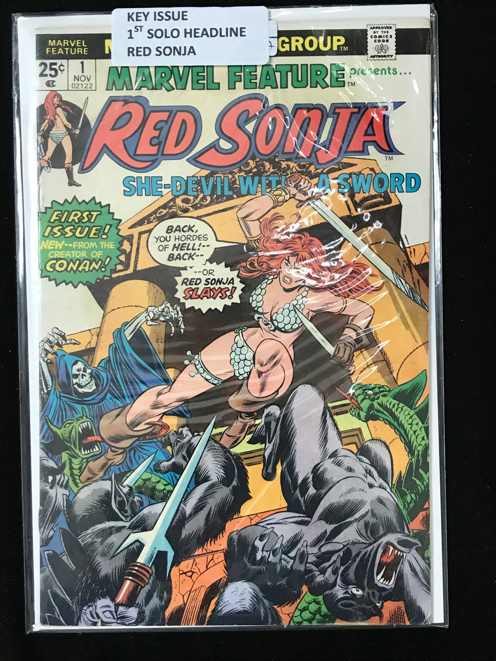 MARVEL COMICS NO.1 RED SONJA SHE-DEVI LWITH A SWORD (1ST SOLO HEADLINE) (1 of 1)