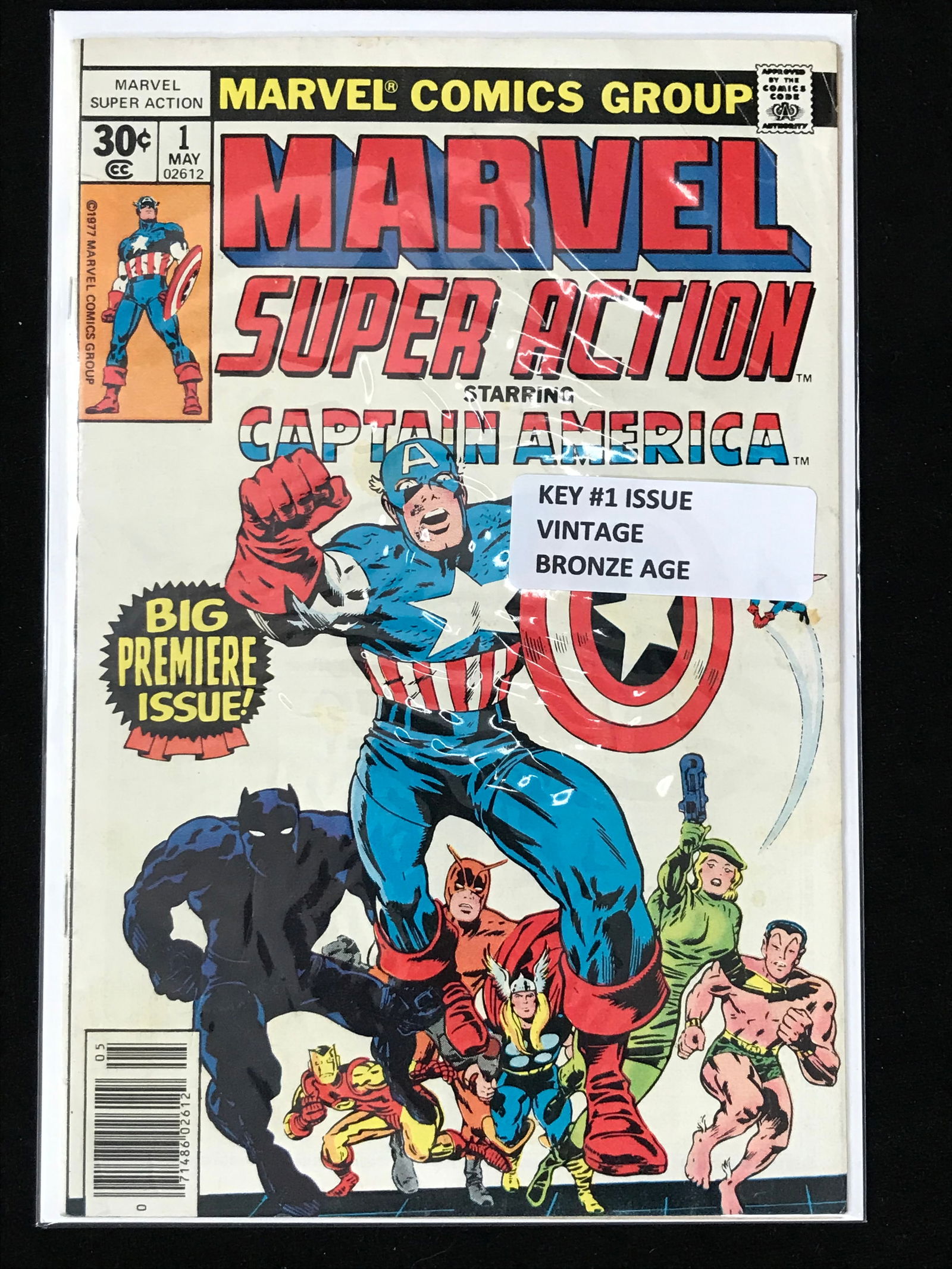 MARVEL COMICS NO.1 MARVEL SUPER ACTION STARRING CAPTAIN AMERICA (VINTAGE BRONZE AGE) (1 of 1)