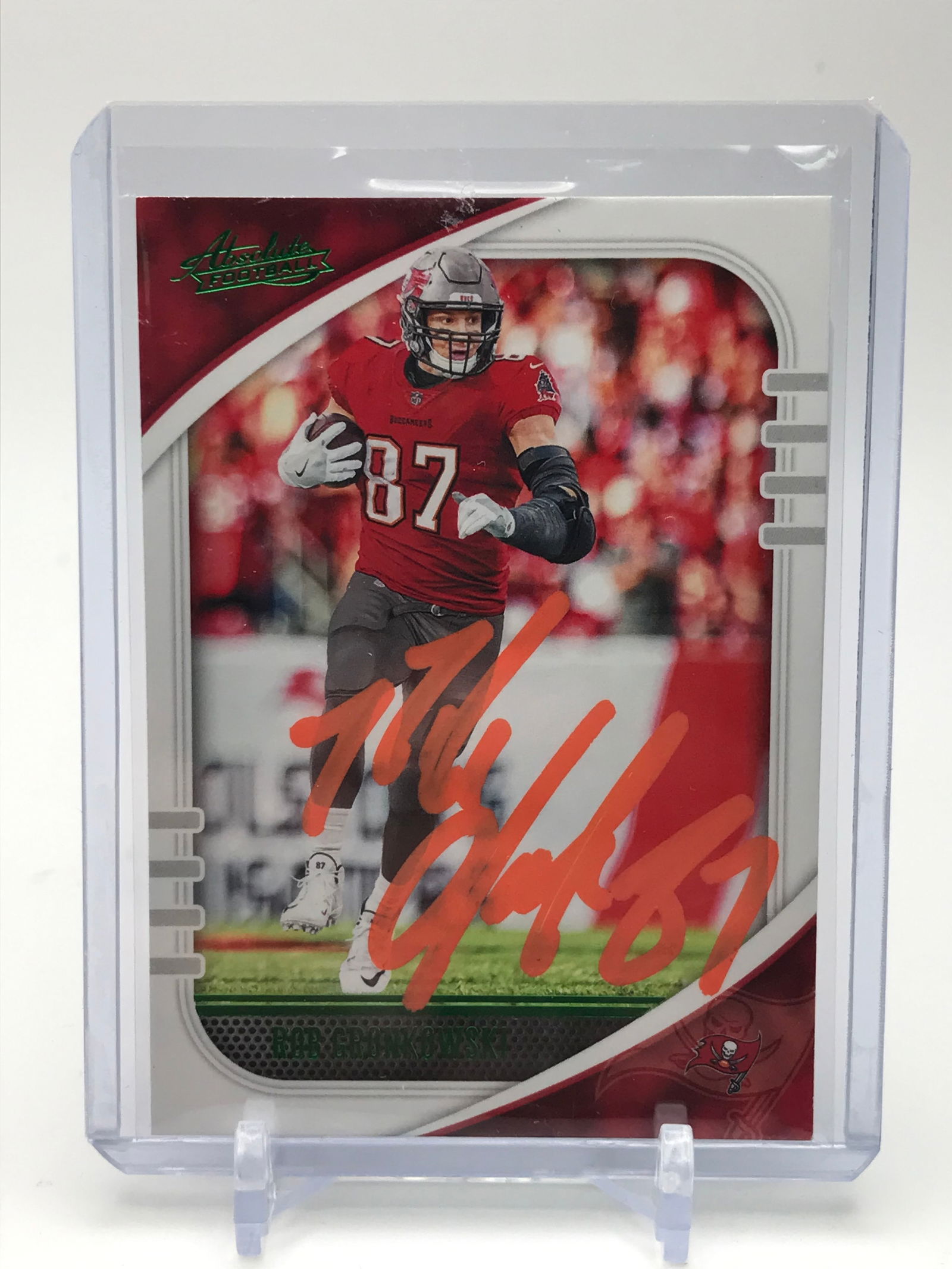 ROB GRONKOWSKI SIGNED 2020 PANINI ABSOLUTE TRADING CARD (PRO CERT COA) (1 of 2)