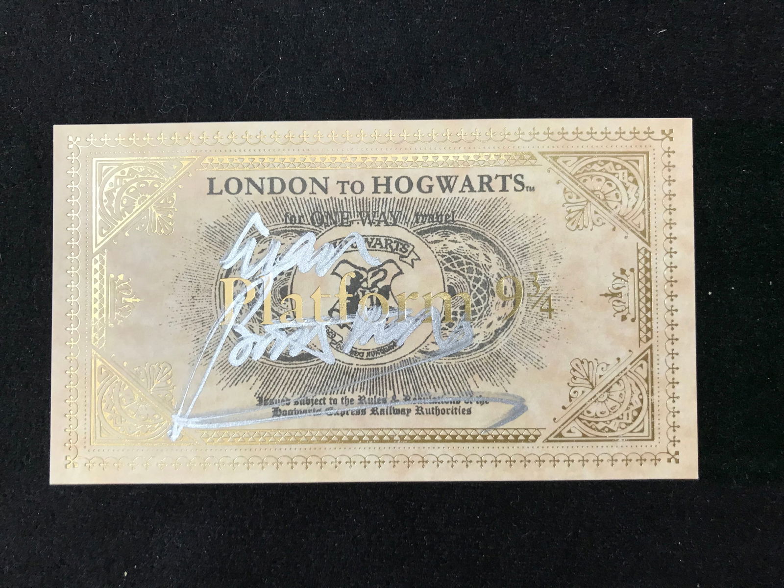 ALAN RICKMAN SIGNED 8X10 AND TRAIN TICKET RA COA (1 of 2)