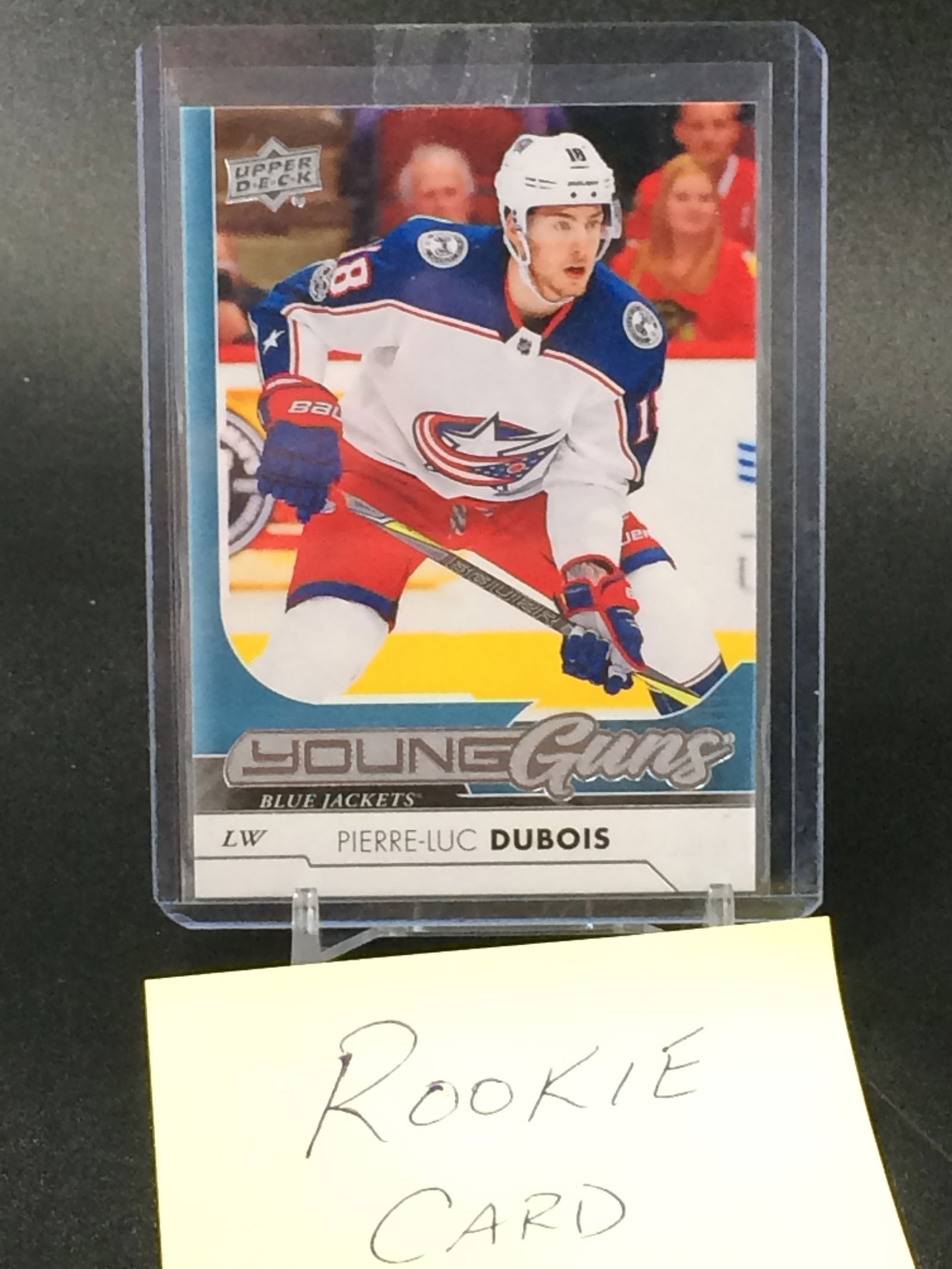 2017-18 UPPER DECK PIERRE LUC DUBOIS YOUNG GUNS ROOKIE CARD (1 of 2)