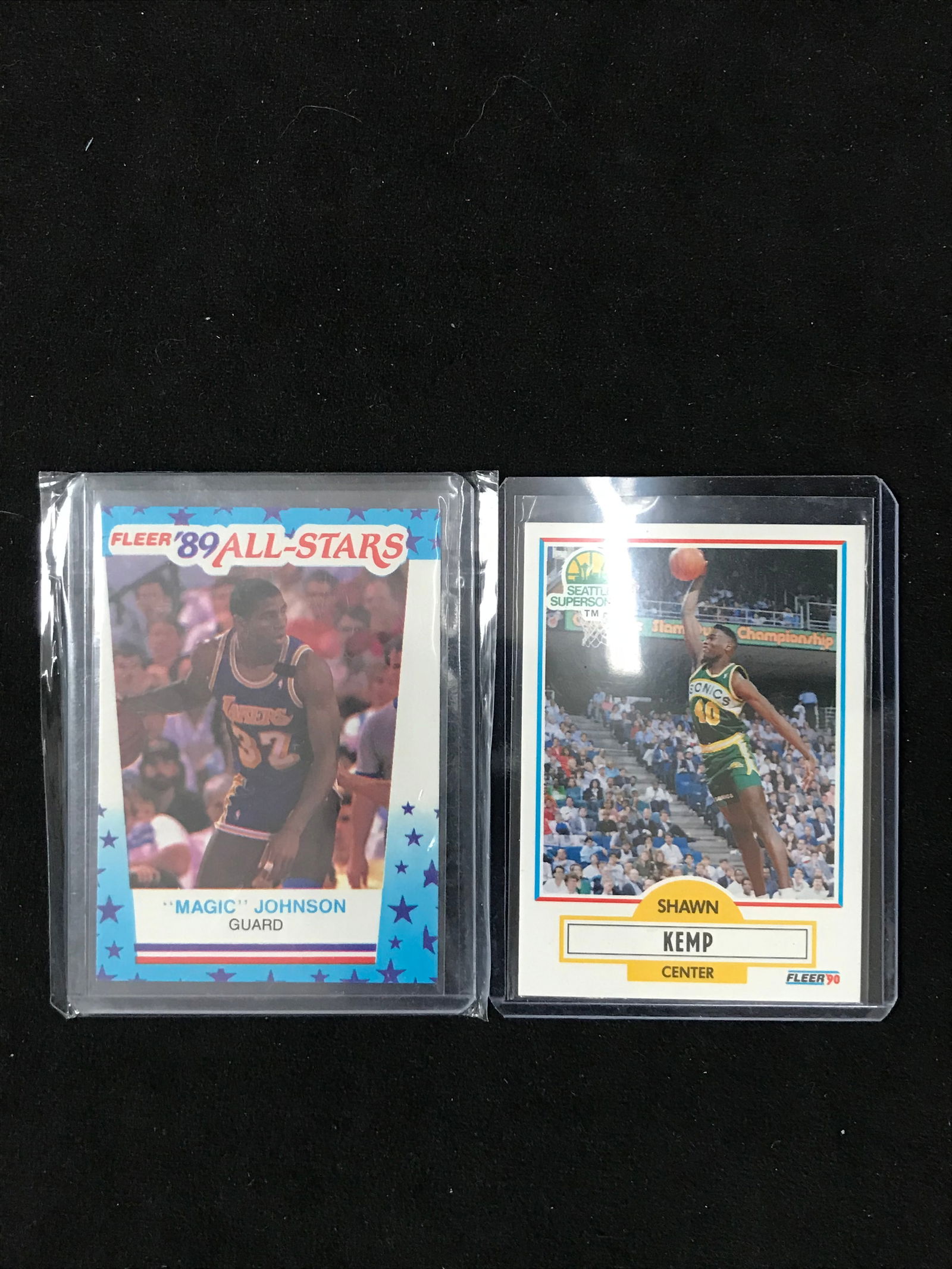 NBA FLEER MAGIC JOHNSON AND SHAWN KEMP TRADING CARD LOT (1 of 1)