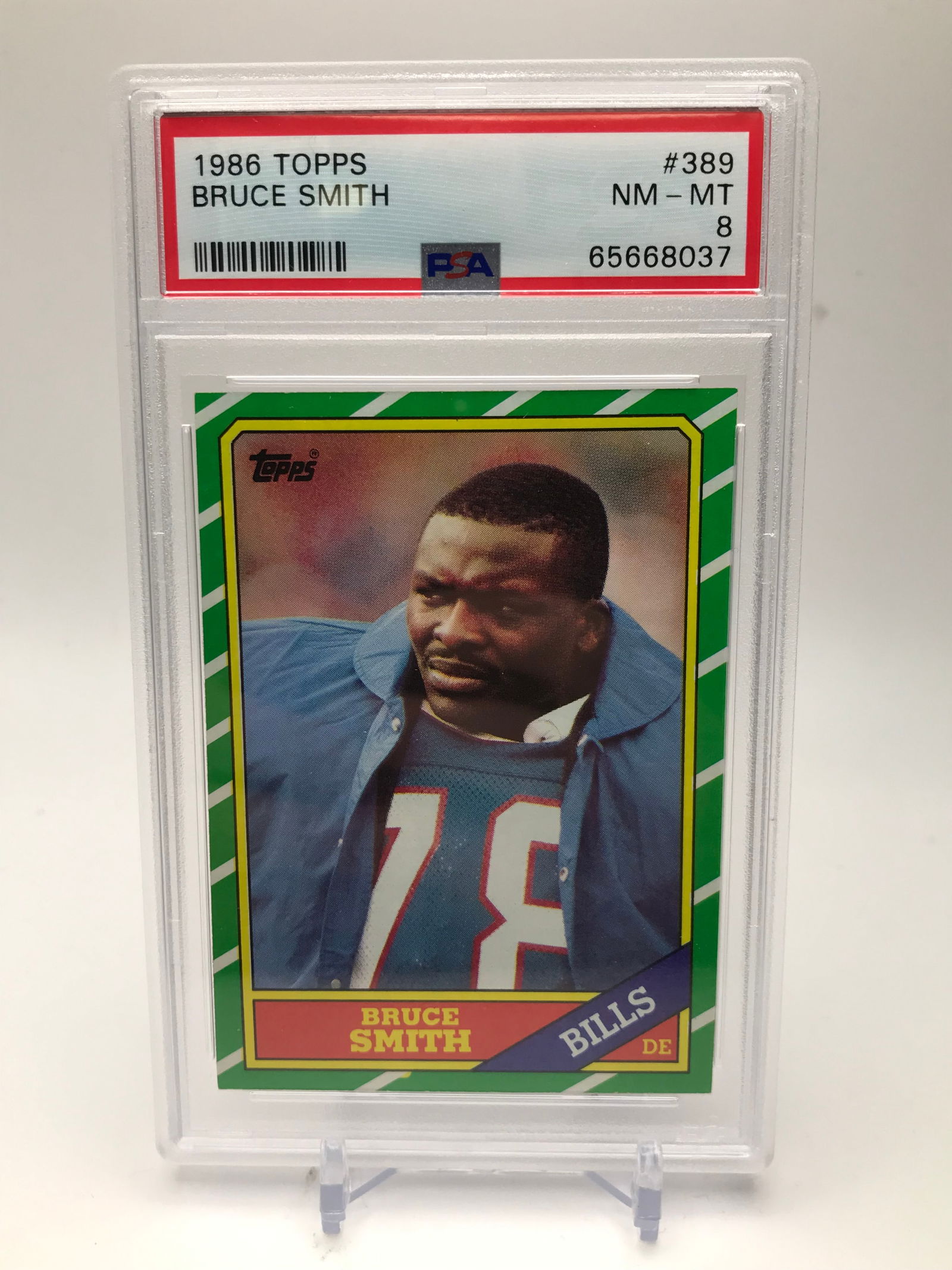 1986 TOPPS NFL BRUCE SMITH (PSA 8) (1 of 1)