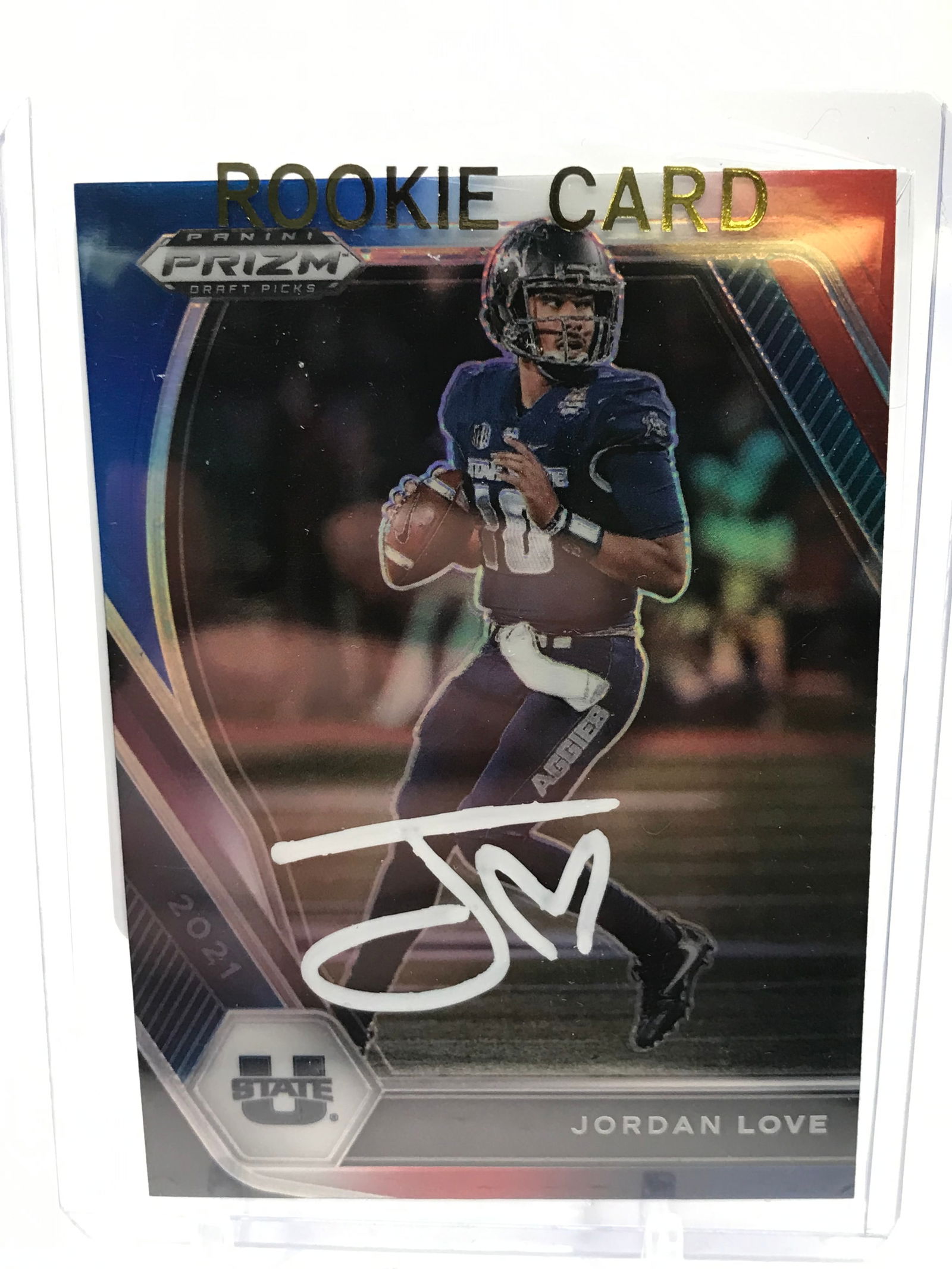 2021 PANINI PRIZM JORDAN LOVE SIGNED TRADING CARD (PRO CERT COA) (1 of 2)