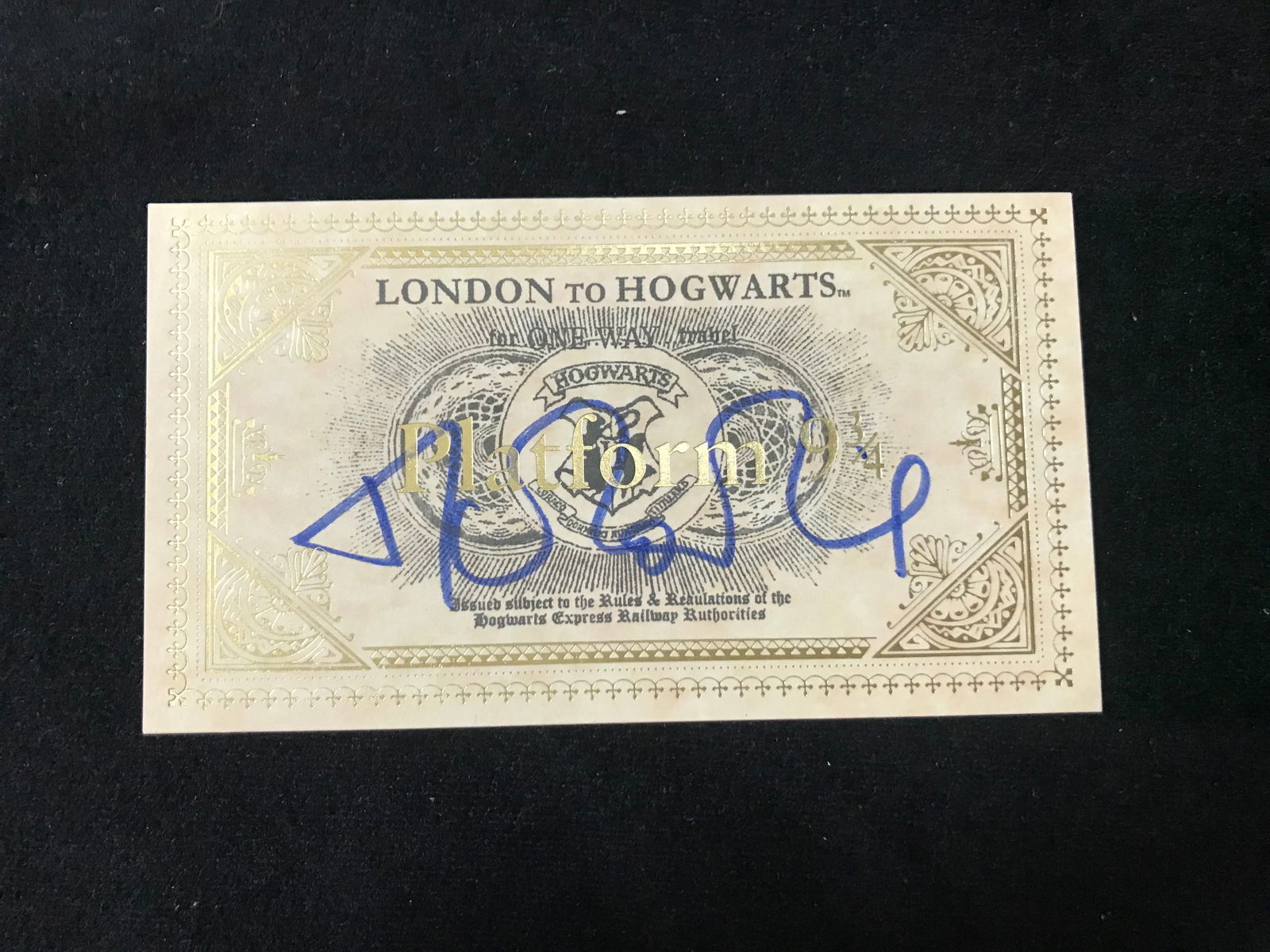 JK ROWLING SIGNED  HOGWARTS TRAIN TICKET RA COA (1 of 2)