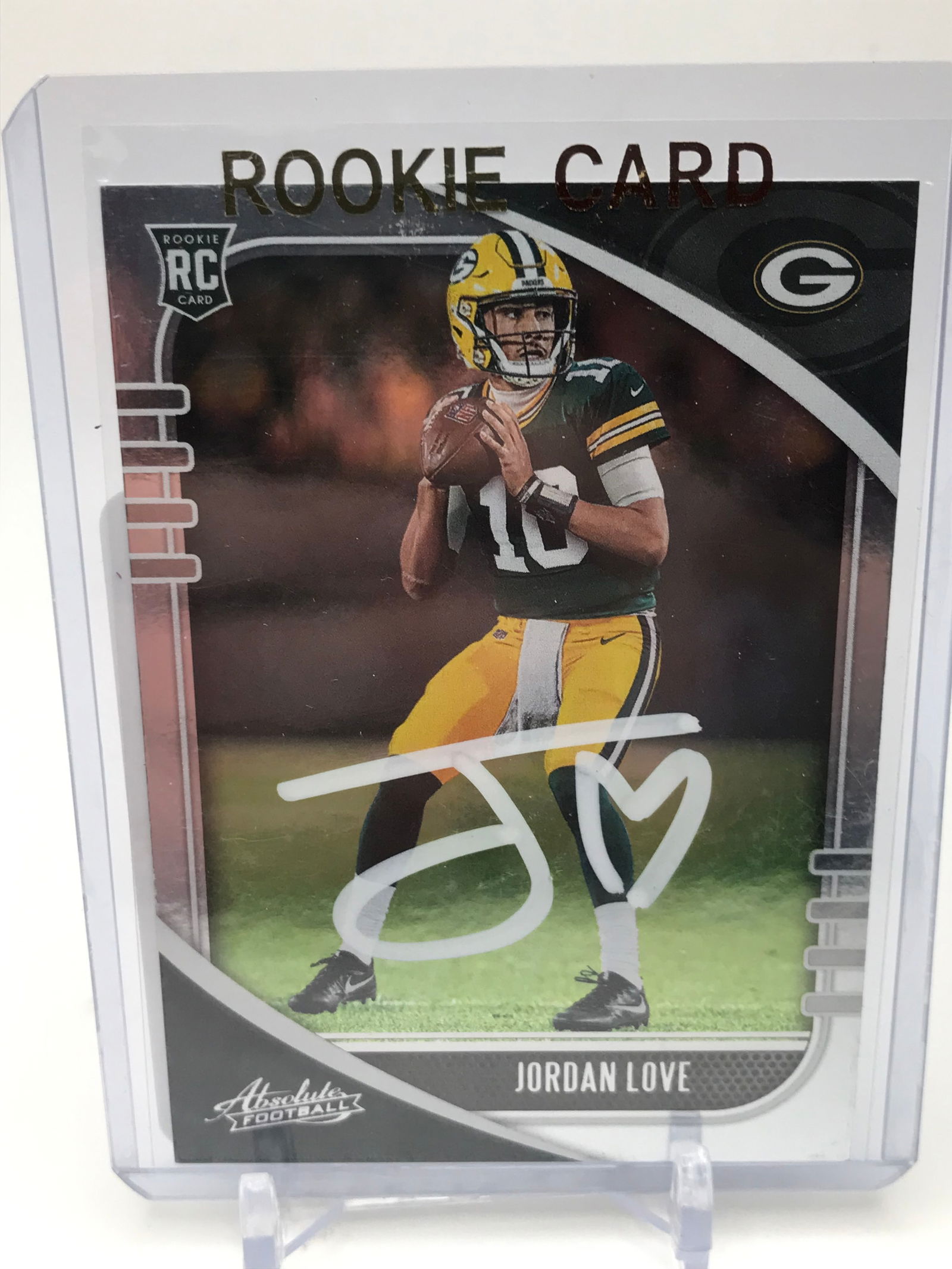 JORDAN LOVE SIGNED 2020 PANINI ABSOLUTE ROOKIE CARD (PRO CERT COA) (1 of 2)