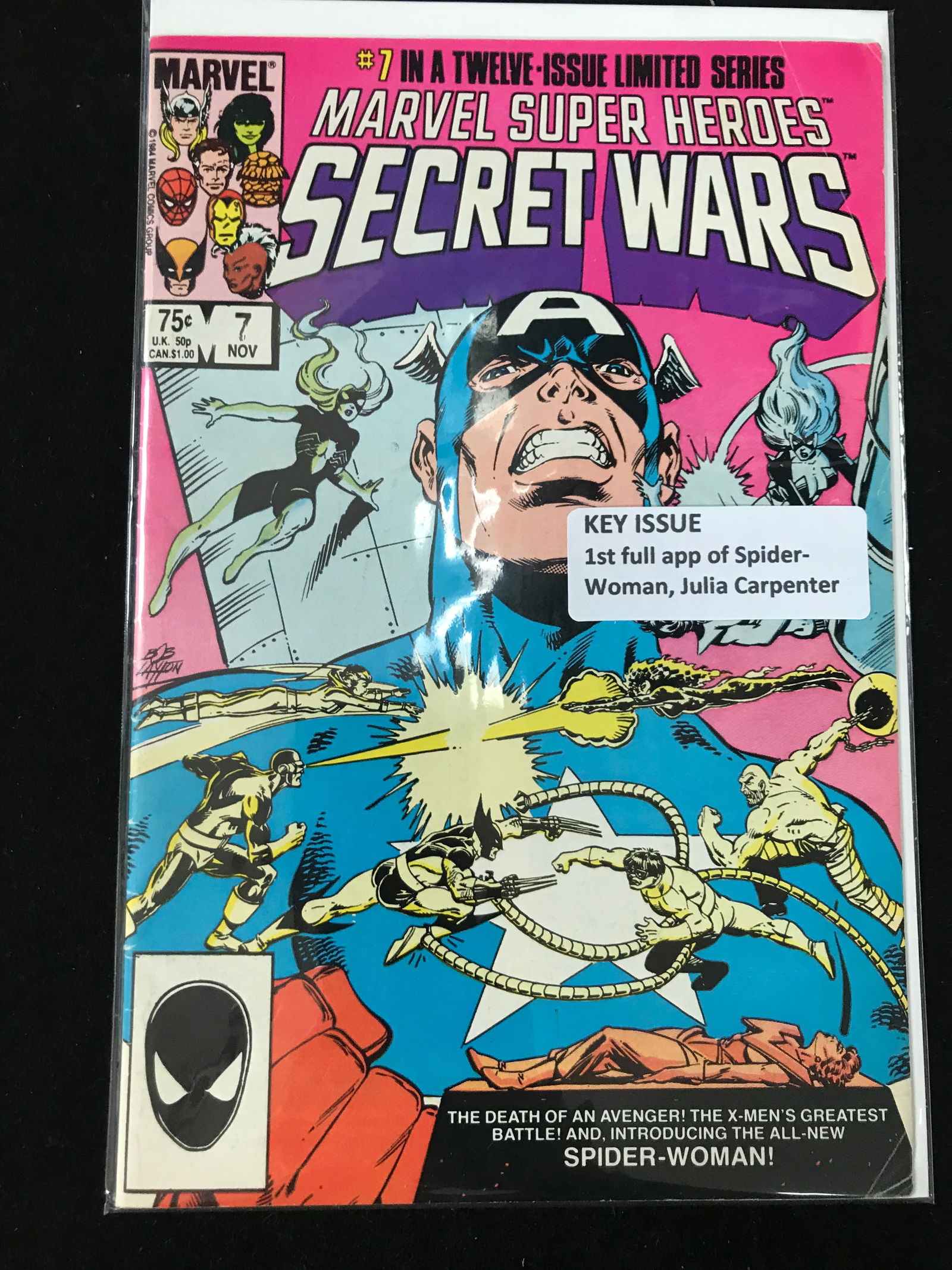 MARVEL COMICS SECRET WARS NO.7 (1ST FULL APPEARANCE OF SPIDER WOMAN) (1 of 1)
