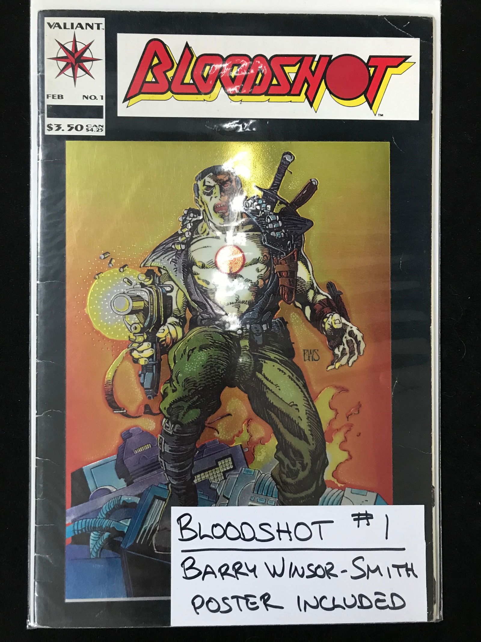 VALIANT COMICS NO.1 BLOODSHOT (BARRY WINSOR-SMITH POSTER POSTER INCLUDED) (1 of 1)
