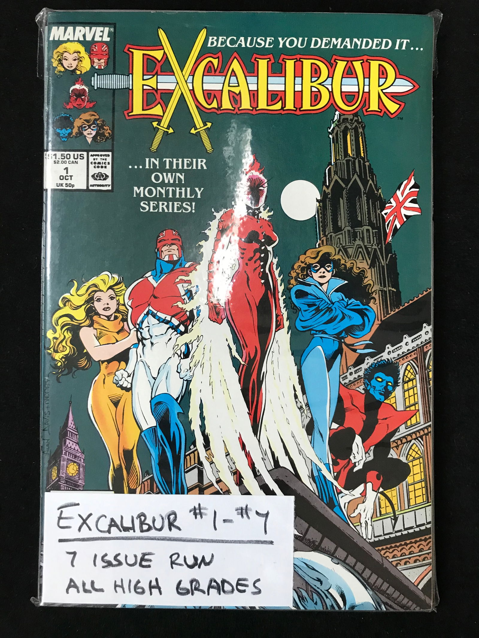 MARVEL COMICS NO.1-4 EXCALIBUR (7 ISSUE RUN) (1 of 1)