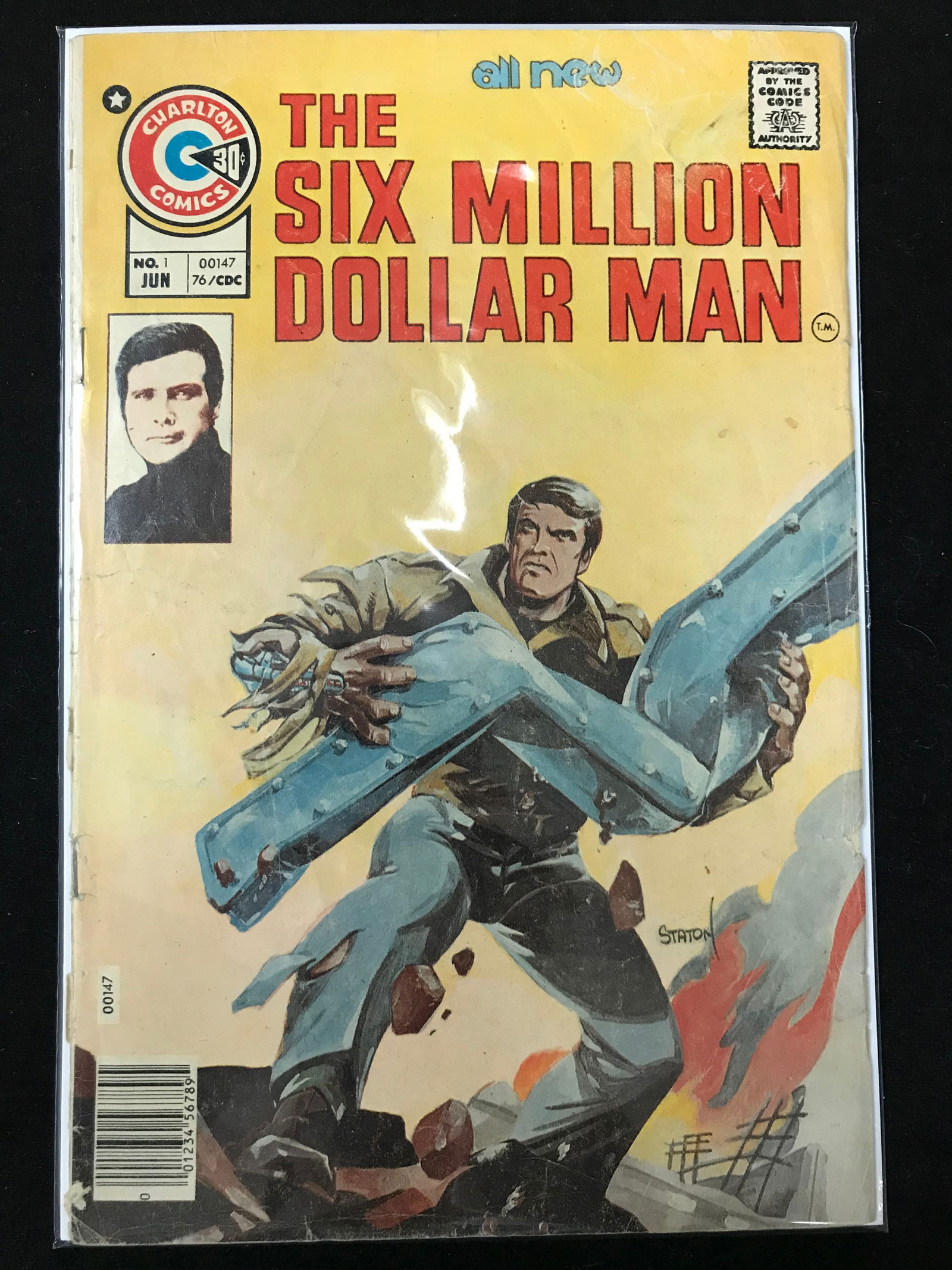CHARLTON COMICS NO.1 THE SIX MILLION DOLLAR MAN (1 of 1)