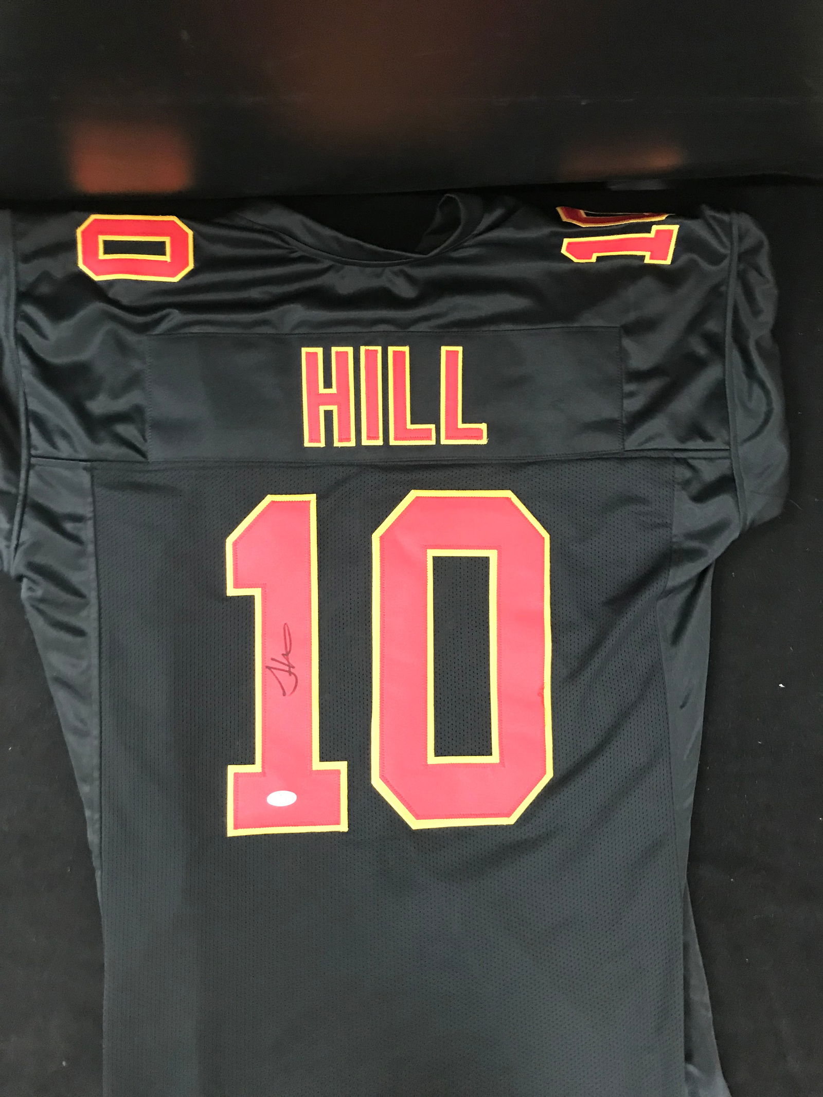 TYREEK HILL SIGNED KC CHIEFS FOOTBALL JERSEY (JSA COA) (1 of 3)