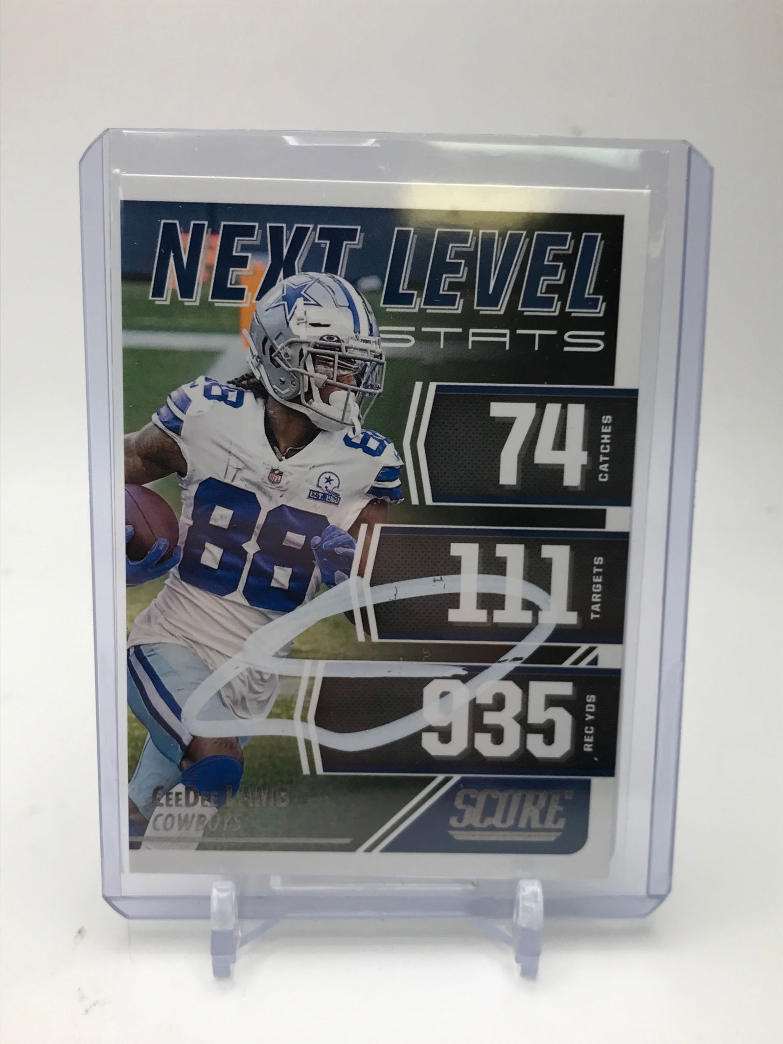 CEEDEE LAMB SIGNED SCORE NEXT LEVEL TRADING CARD  (PRO CERT COA) (1 of 2)