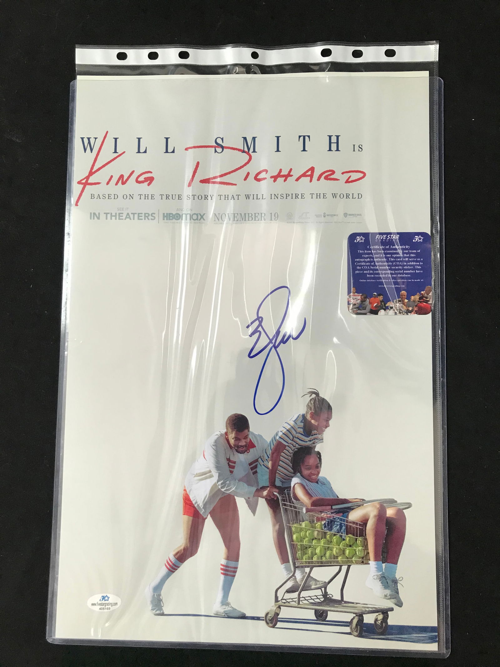 WILL SMITH SIGNED KING RICHARD 8X10 MOVIE PHOTO 5 STAR GRADING COA (1 of 2)