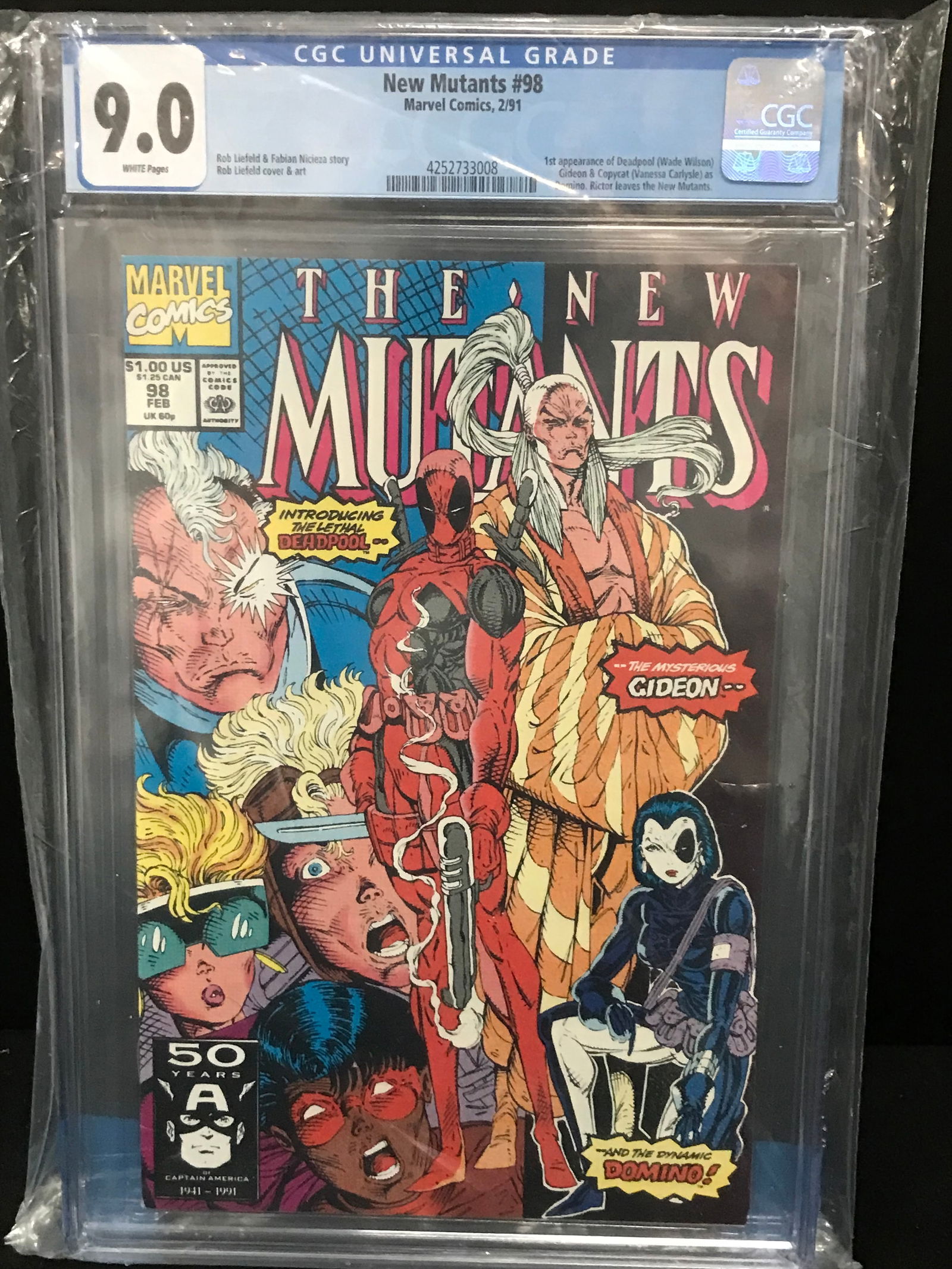 MARVEL COMICS NO.98 THE NEW MUTANTS CGC GRADED 9.0 (1 of 1)