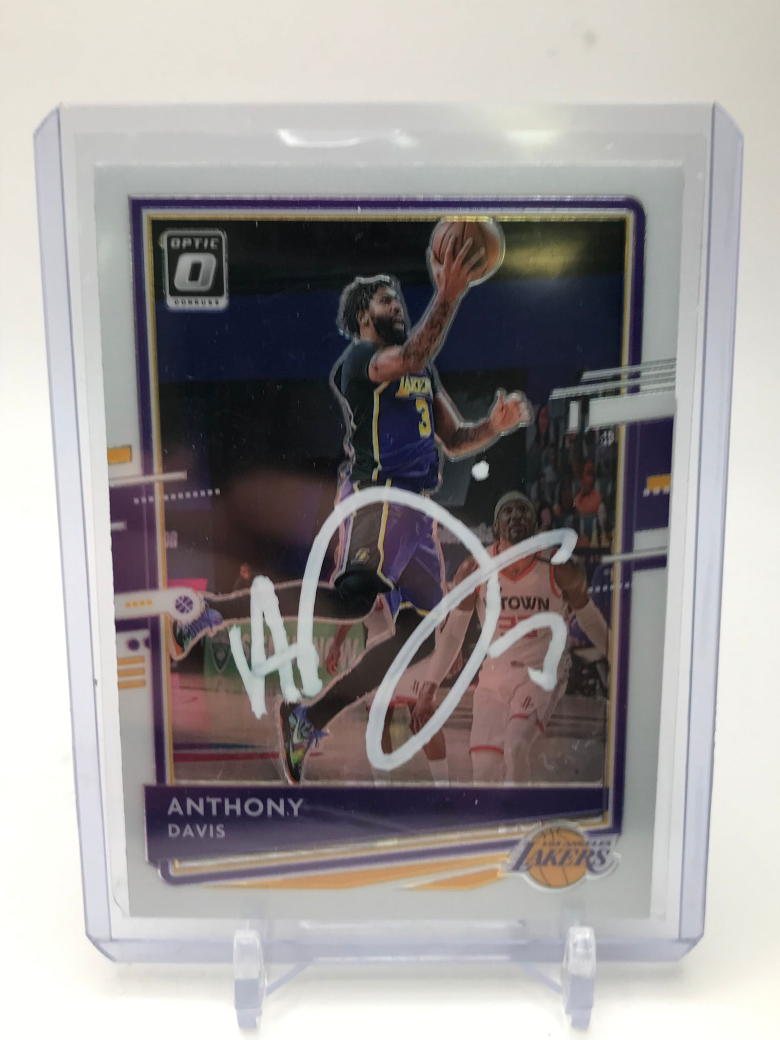 ANTHONY DAVIS SIGNED PANINI DONRUSS OPTIC TRADING CARD (PRO CERT COA) (1 of 2)