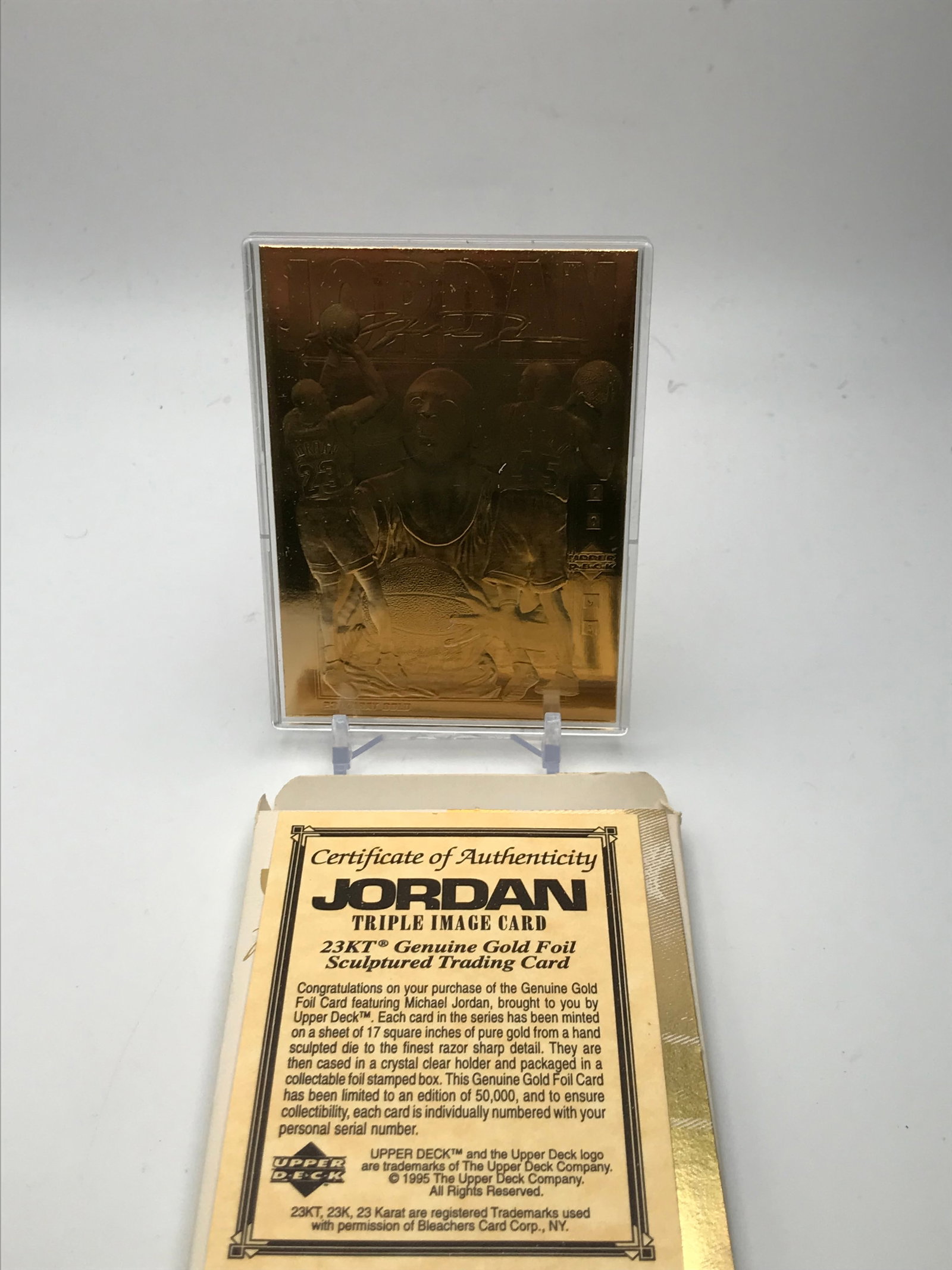 23 KT GOLD MICHAEL JORDAN TRADING CARD WITH COA: Prices are in Canadian dollars
