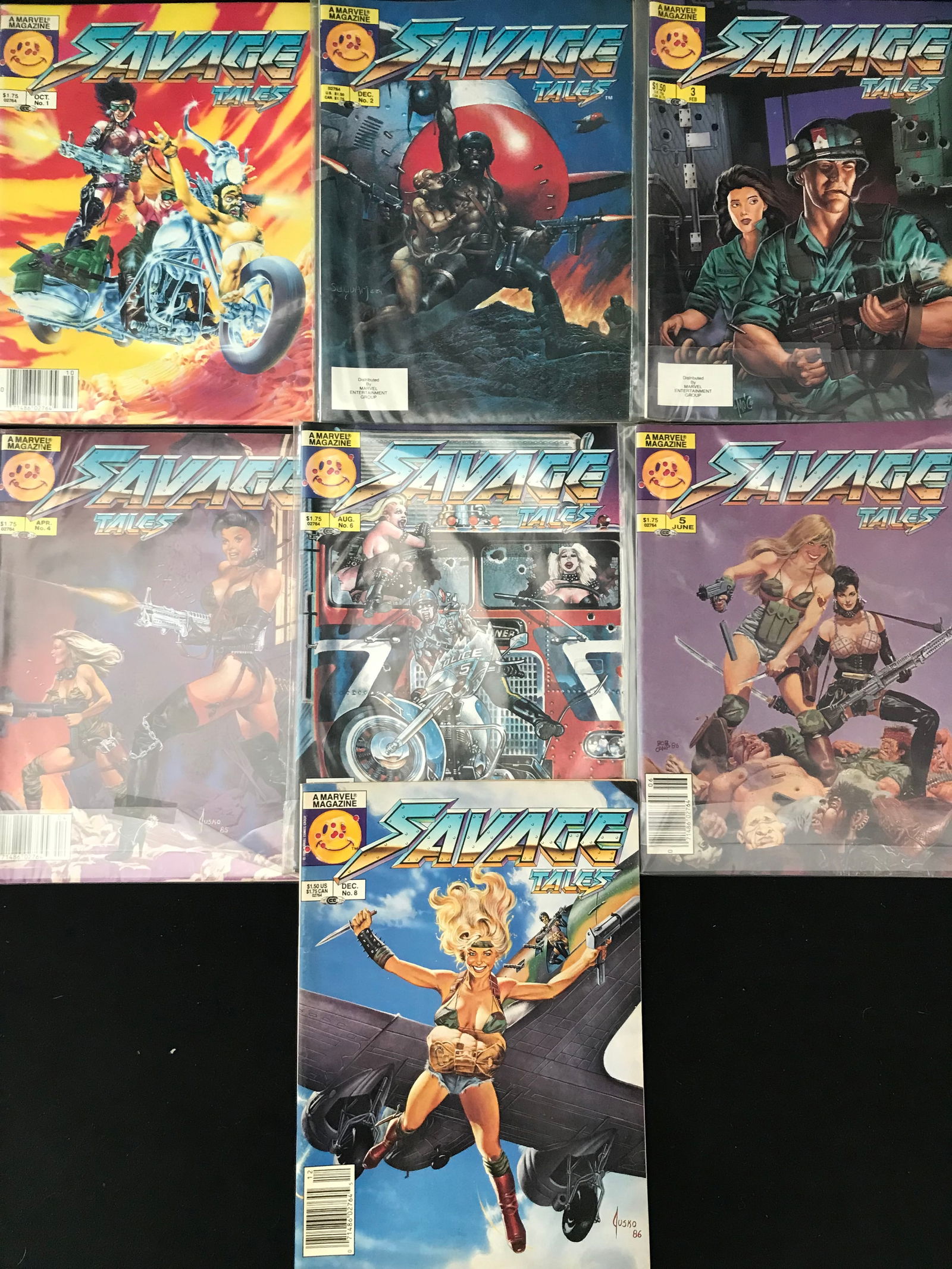 MARVEL MAGAZINE SAVAGE TALES 1-7 COMIC LOT (1 of 1)