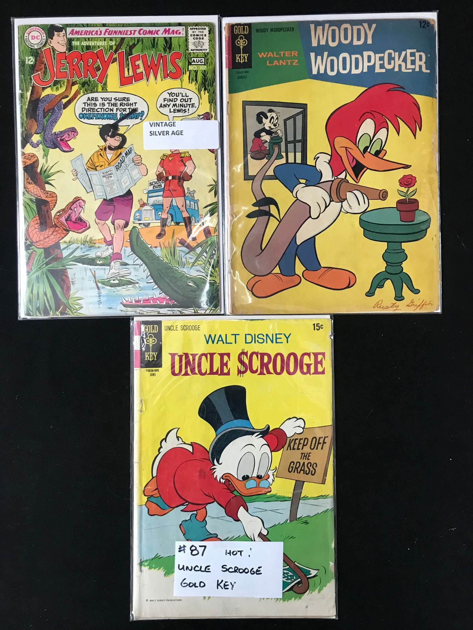 SILVER AGE COMIC BOOK LOT (JERRY LEWIS, UNCLE SCROOGE, WOODY WOODPECKER) (1 of 1)