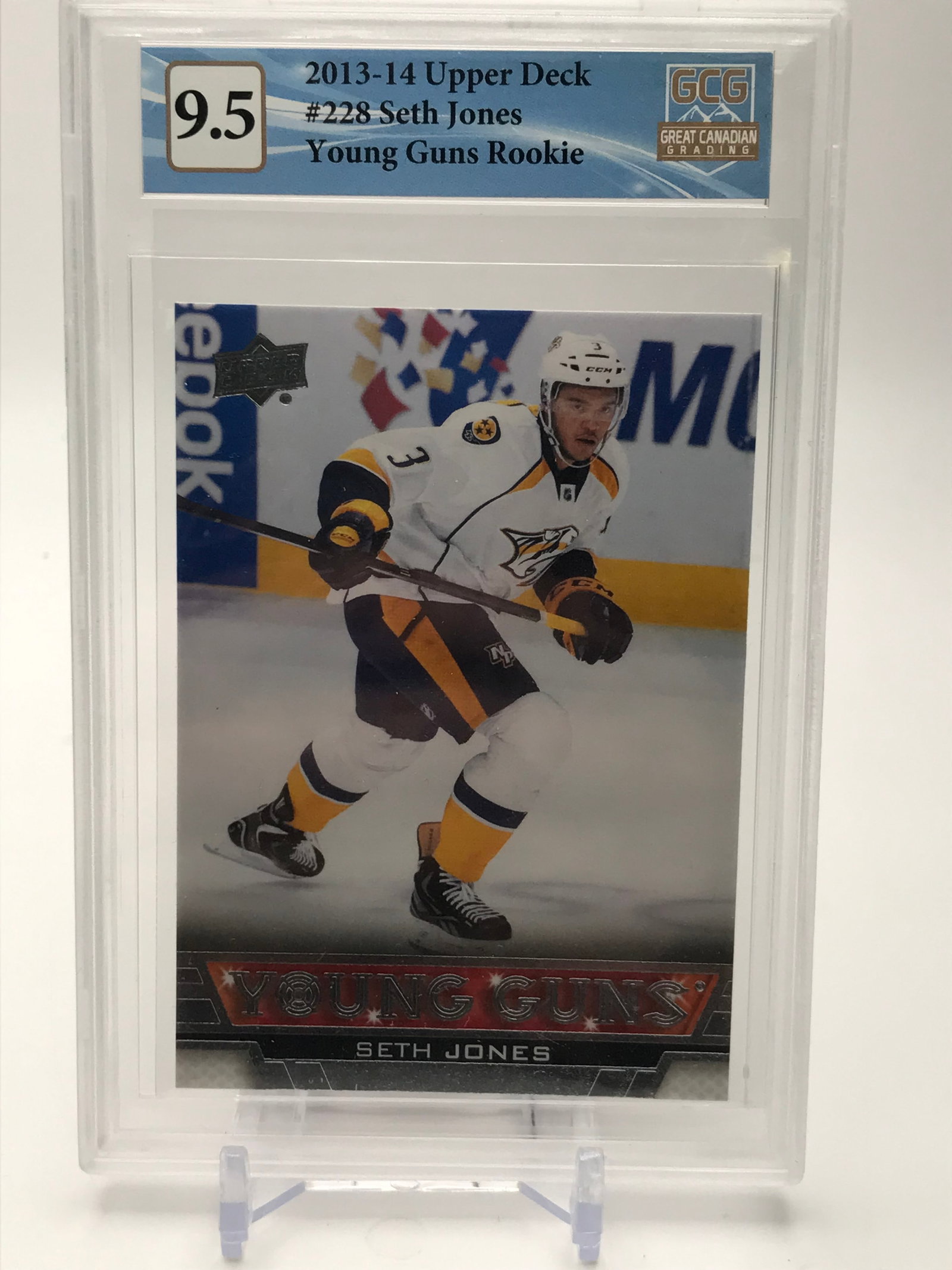 2013-14 UPPER DECK NO.228 SETH JONES YOUNG GUNS ROOKIE GCG GRADED 9.5: Prices are in Canadian dollars