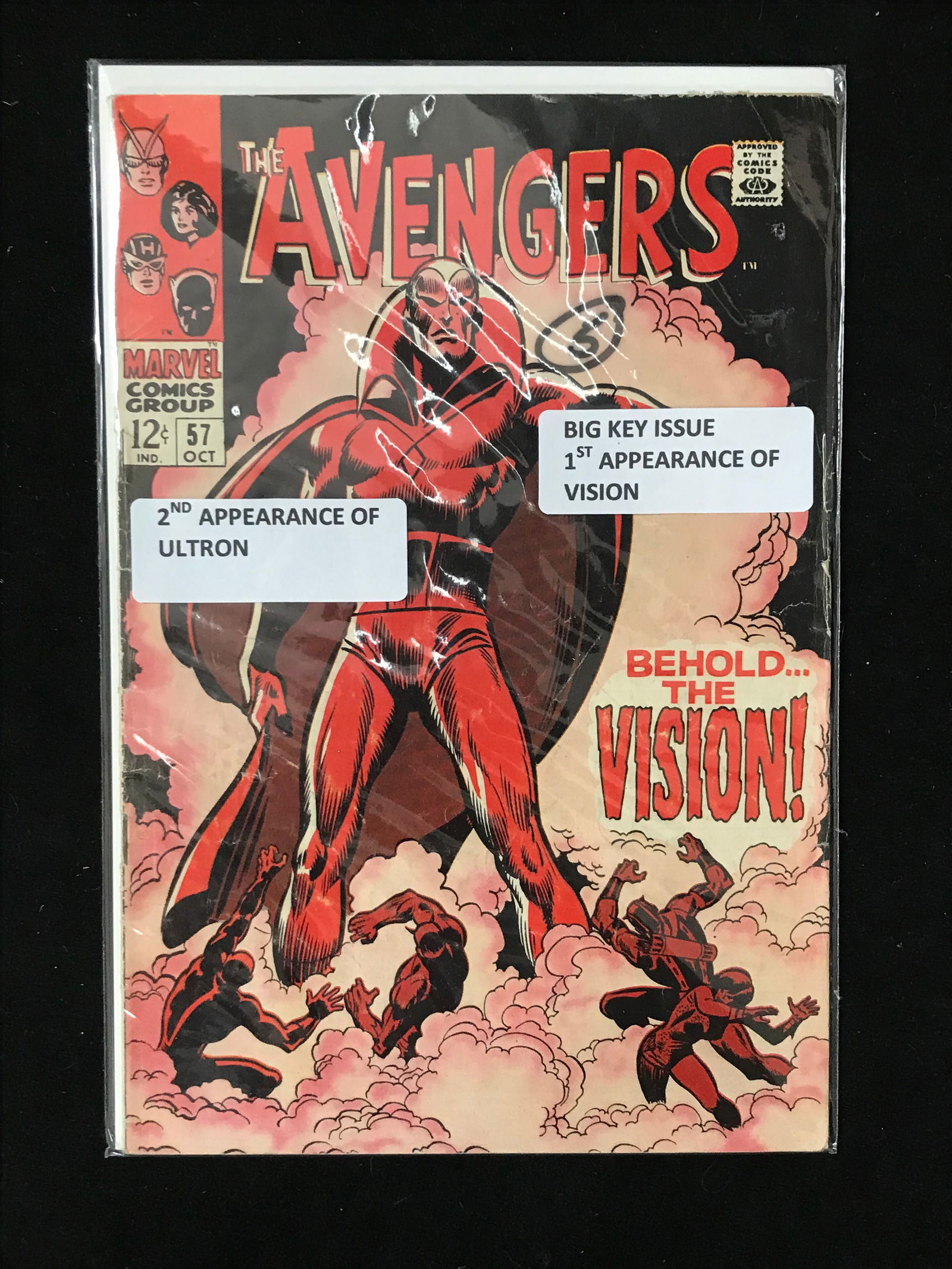 MARVEL COMICS NO.57 THE AVENGERS (1ST APP OF VISION) (1 of 1)