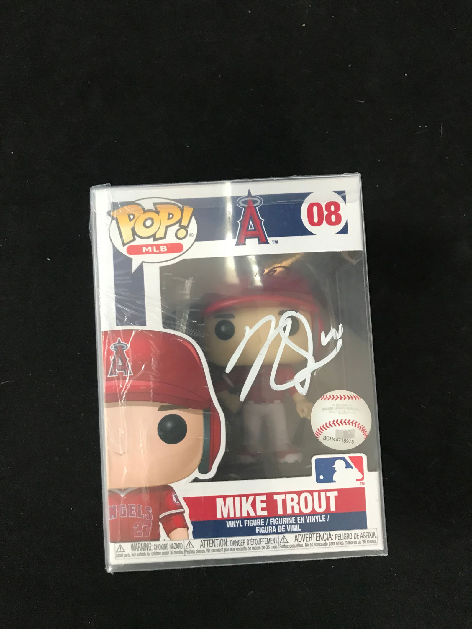 MIKE TROUT SIGNED FUNKO POP (PRO CERT COA) (1 of 2)